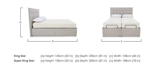 E-Motion Kaito Dual Adjustable Divan Base with Headboard in  on Furniture Village