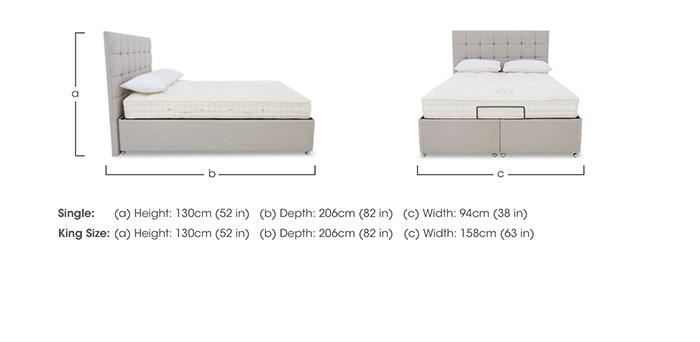 E-Motion Kaito Adjustable Ottoman Divan Base with Headboard in  on Furniture Village