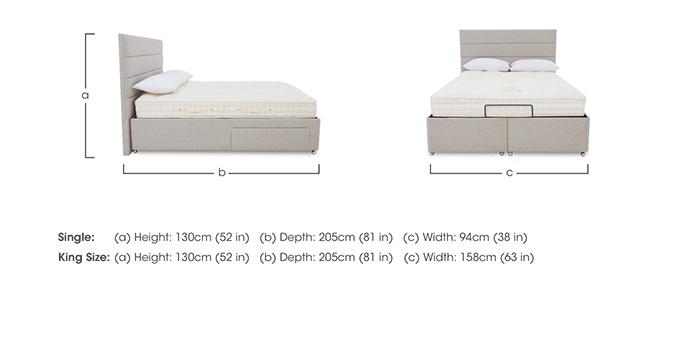 E-Motion Natsu Adjustable Divan Base with Headboard in  on Furniture Village