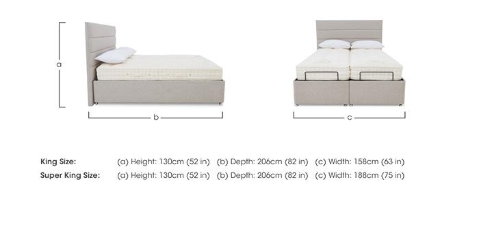 E-Motion Natsu Dual Adjustable Ottoman Divan Base with Headboard in  on Furniture Village