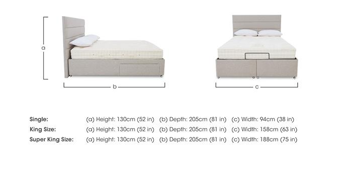 E-Motion Natsu Dual Adjustable Divan Base with Massage Function and Headboard in  on Furniture Village