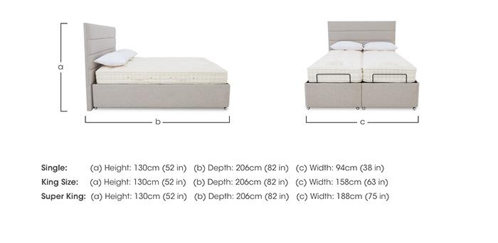 E-Motion Natsu Dual Adjustable Ottoman Divan Base with Massage Function and Headboard in  on Furniture Village