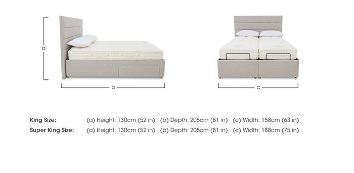 E-Motion Natsu Dual Adjustable Divan Base with Headboard in  on Furniture Village