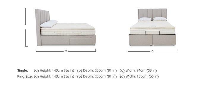 E-Motion Ryo Adjustable Divan Base with Headboard in  on Furniture Village