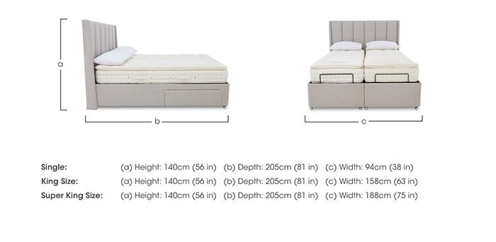 E-Motion Ryo Dual Adjustable Divan Base with Massage Function and Headboard in  on Furniture Village