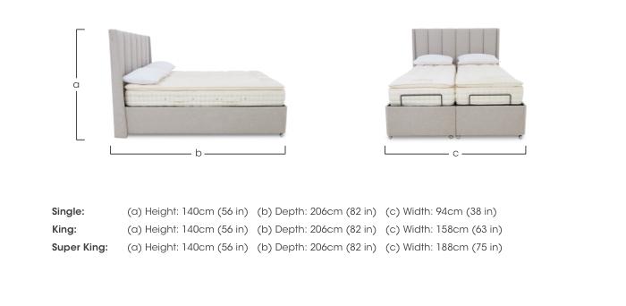 E-Motion Ryo Dual Adjustable Ottoman Divan Base with Massage Function and Headboard in  on Furniture Village