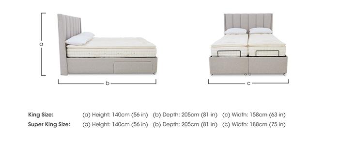 E-Motion Ryo Dual Adjustable Divan Base with Headboard in  on Furniture Village