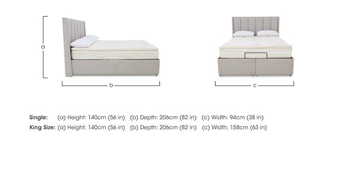 E-Motion Ryo Adjustable Ottoman Divan Base with Headboard in  on Furniture Village