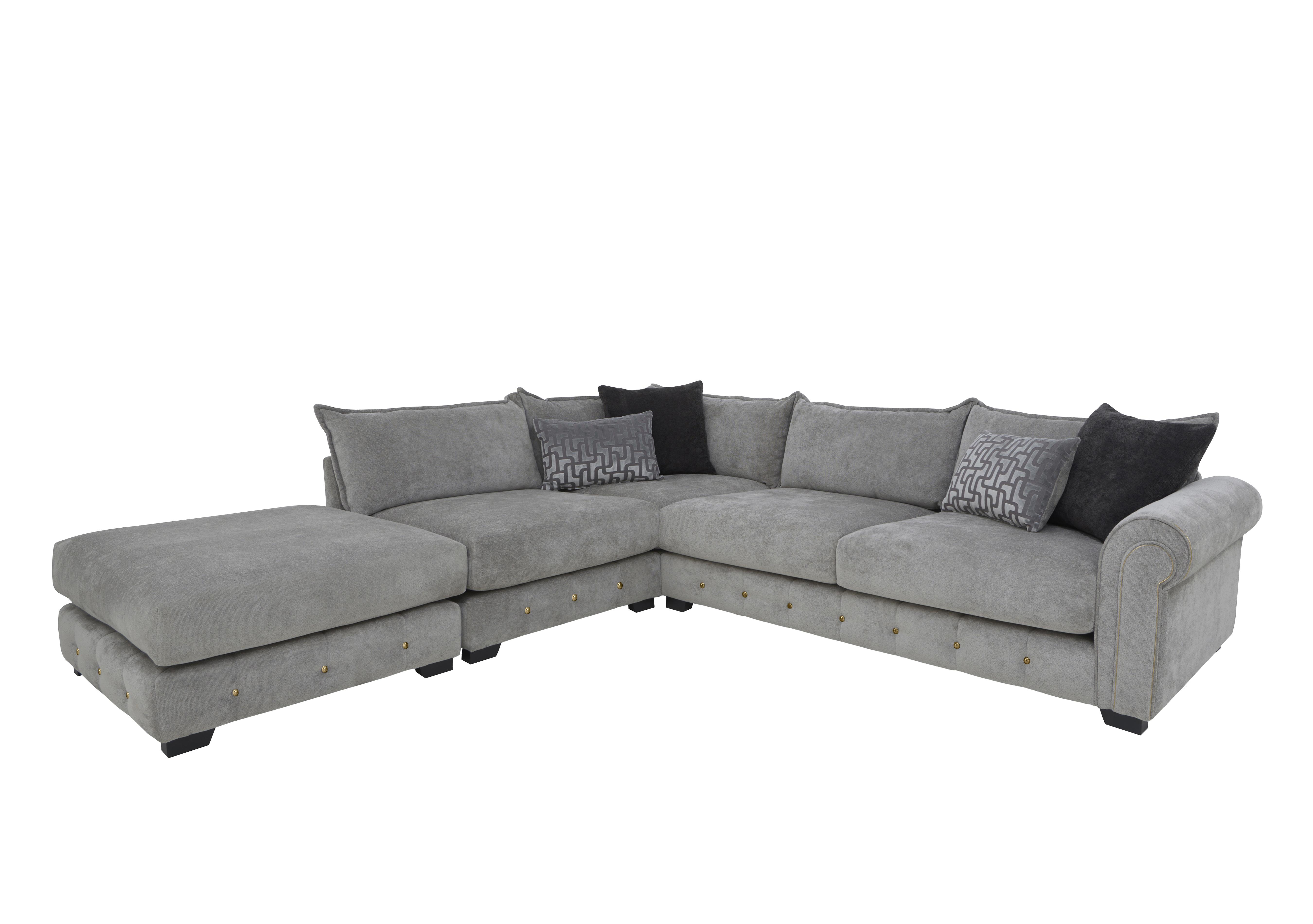 Sumptuous Fabric Chaise End Corner Sofa in Suave Dove Gt on Furniture Village