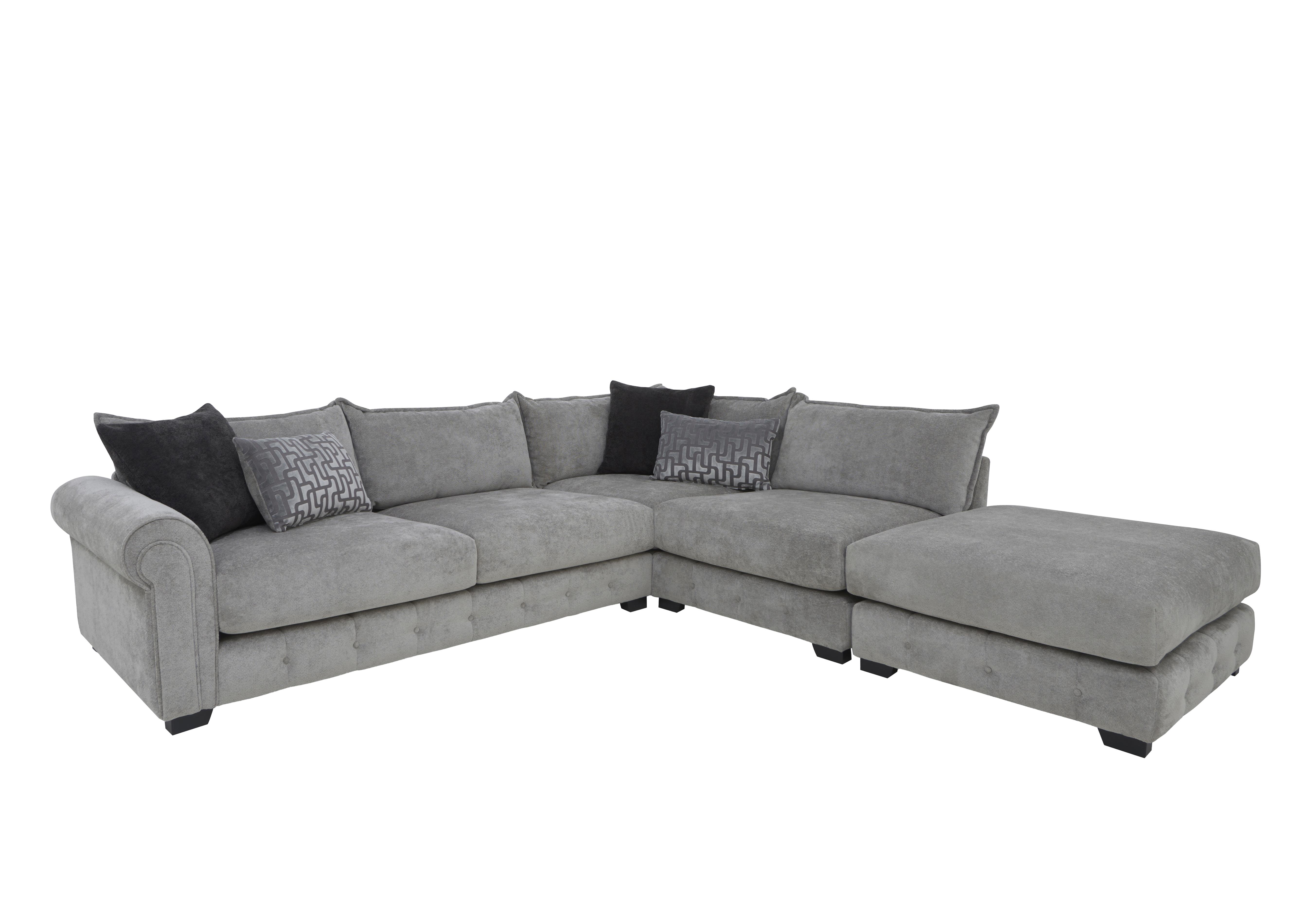 Sumptuous Fabric Chaise End Corner Sofa in Suave Dove St on Furniture Village