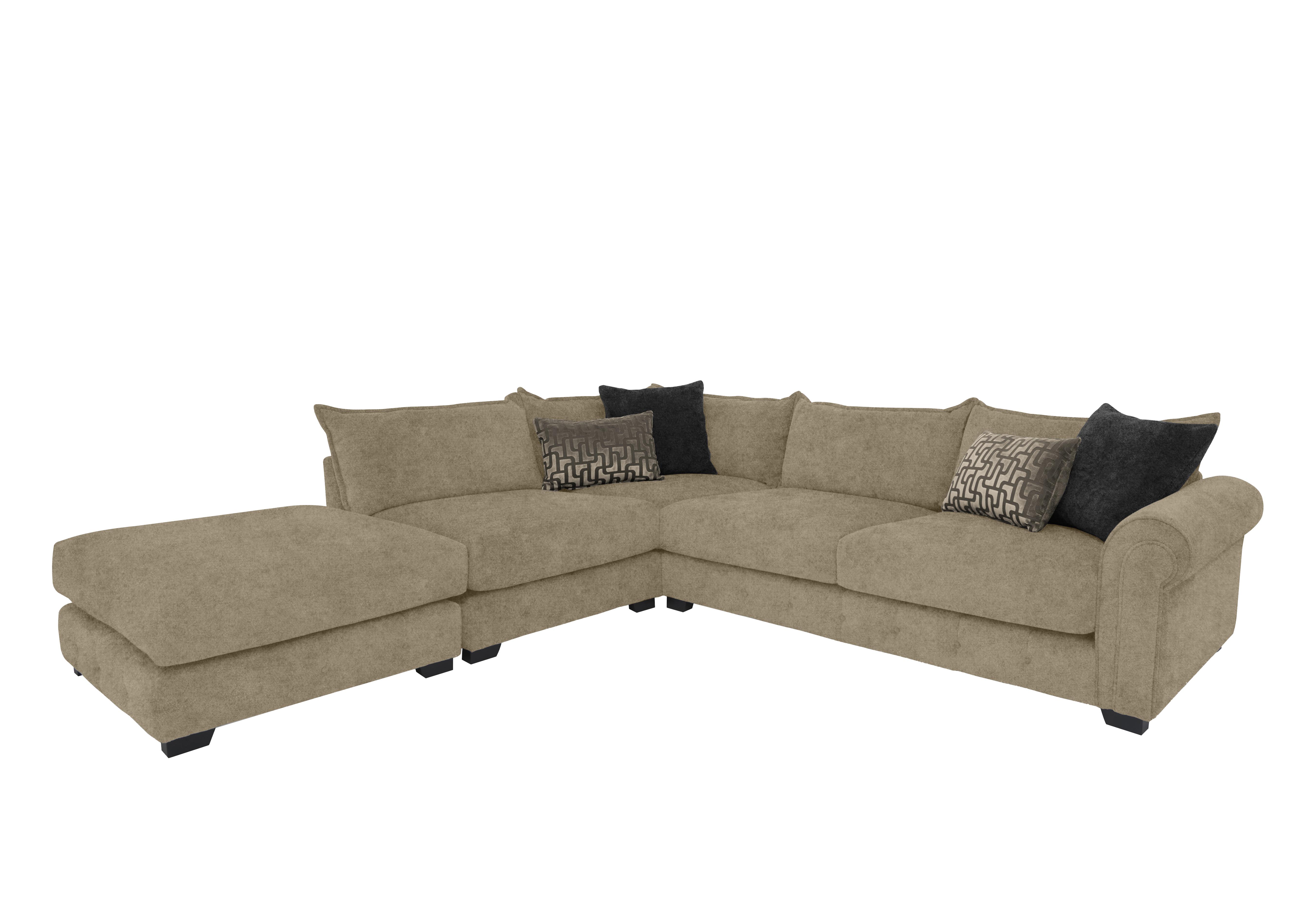 Sumptuous Fabric Chaise End Corner Sofa in Suave Dune St on Furniture Village