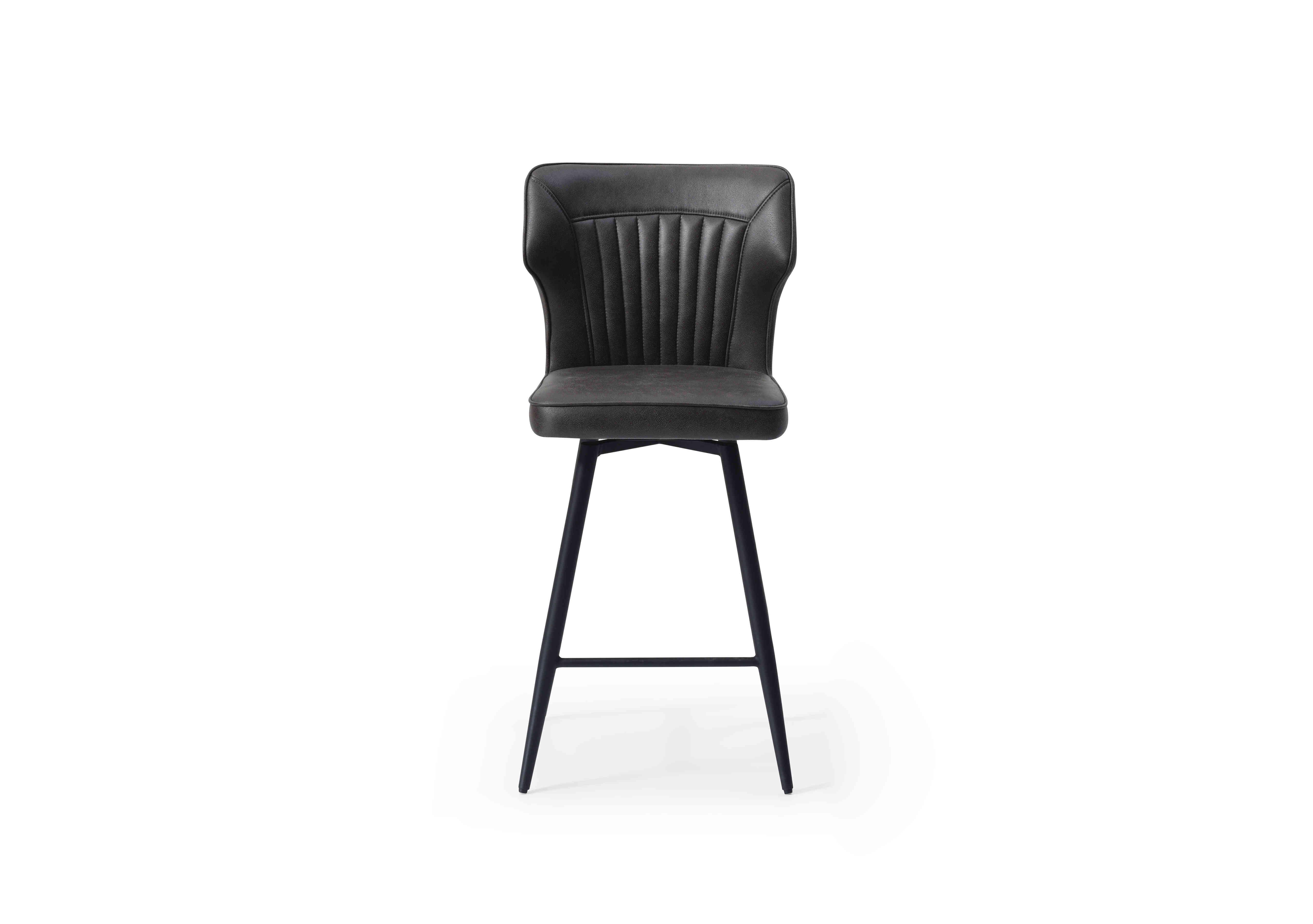 Aydin Swivel Bar Stool in Dark Grey on Furniture Village