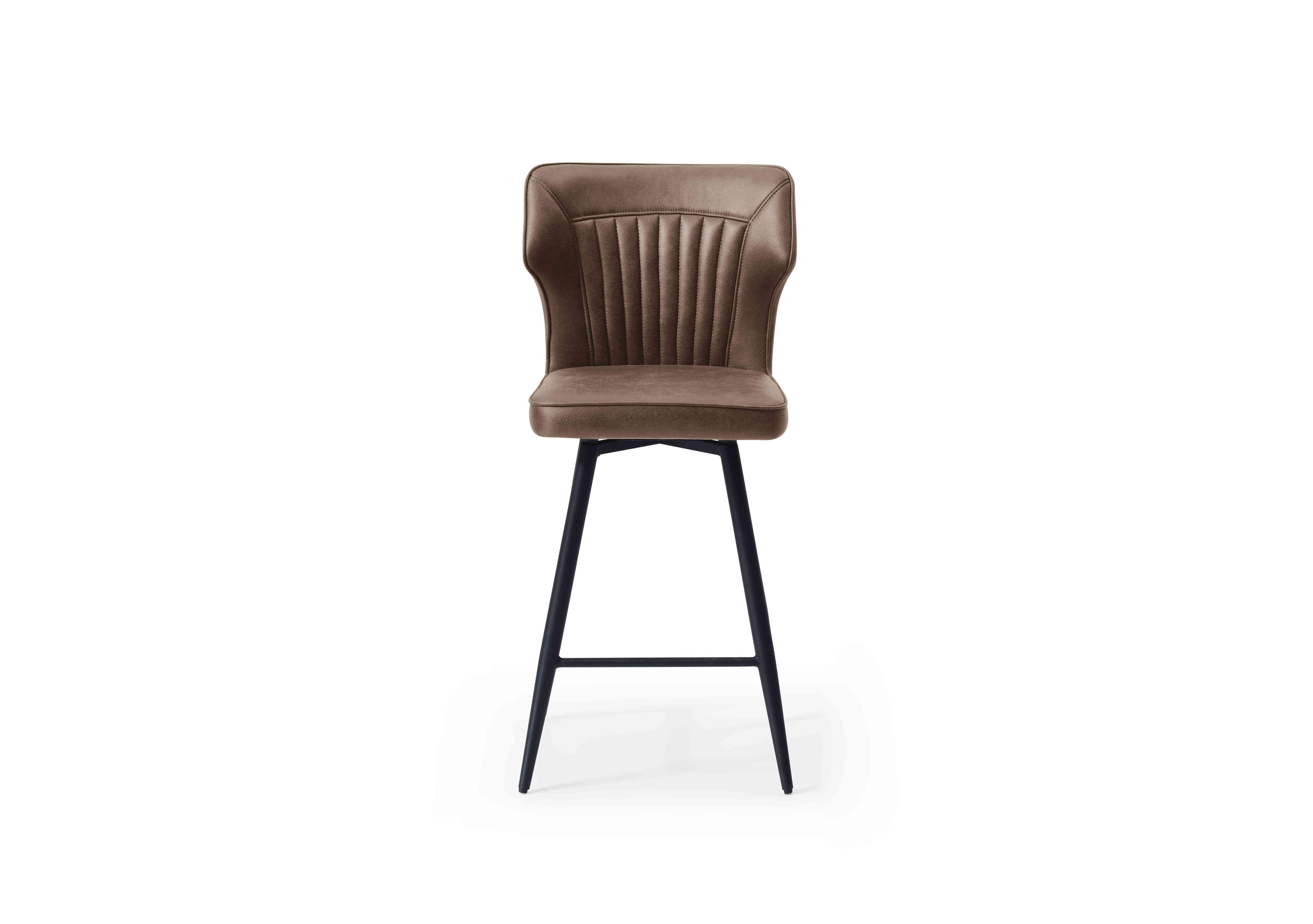 Aydin Swivel Bar Stool in Light Brown on Furniture Village