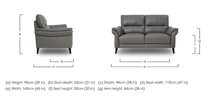 Winner 2 Seater Leather Sofa in  on Furniture Village