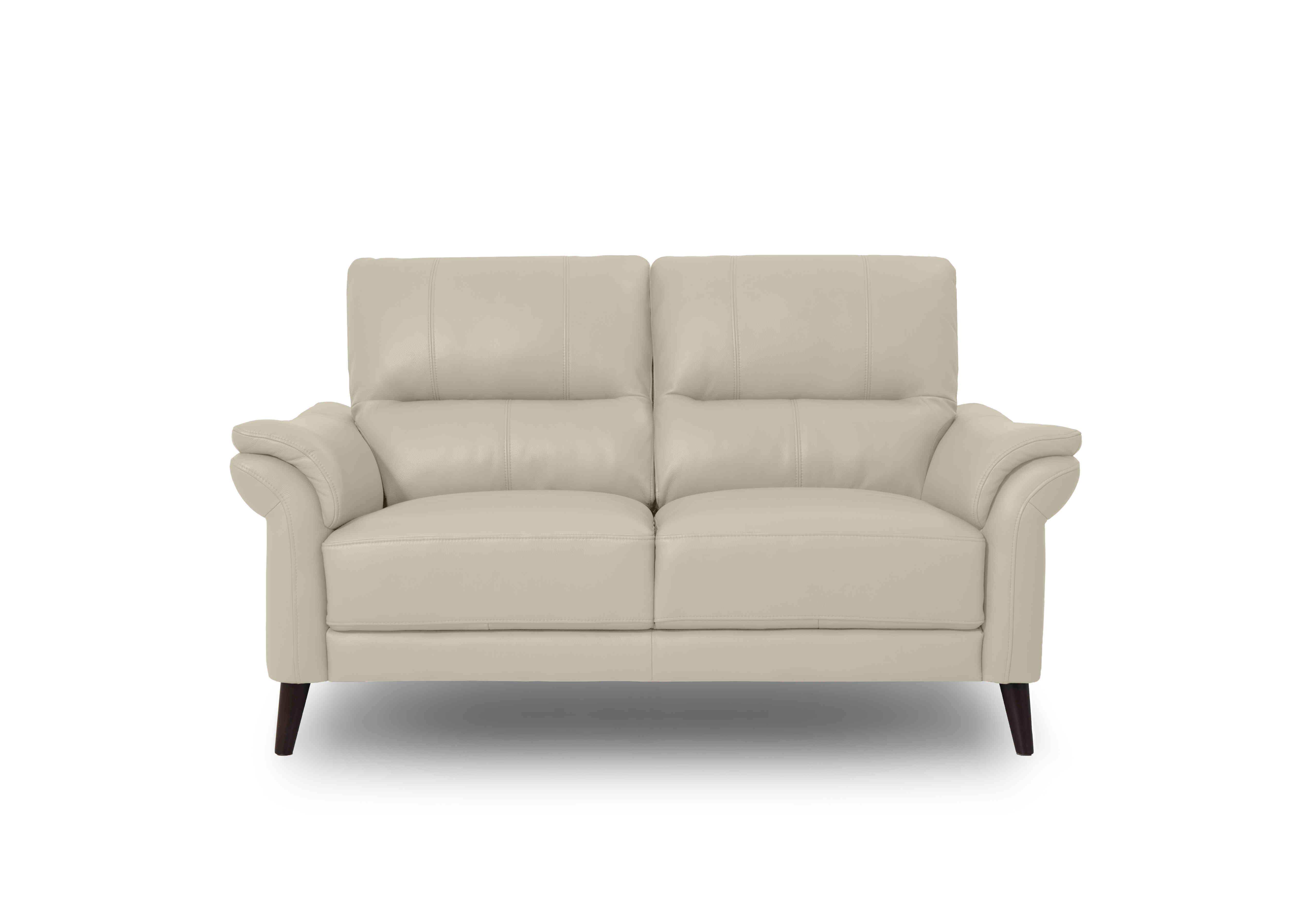Winner 2 Seater Leather Sofa in Montana Cat-60/05 Bone China on Furniture Village