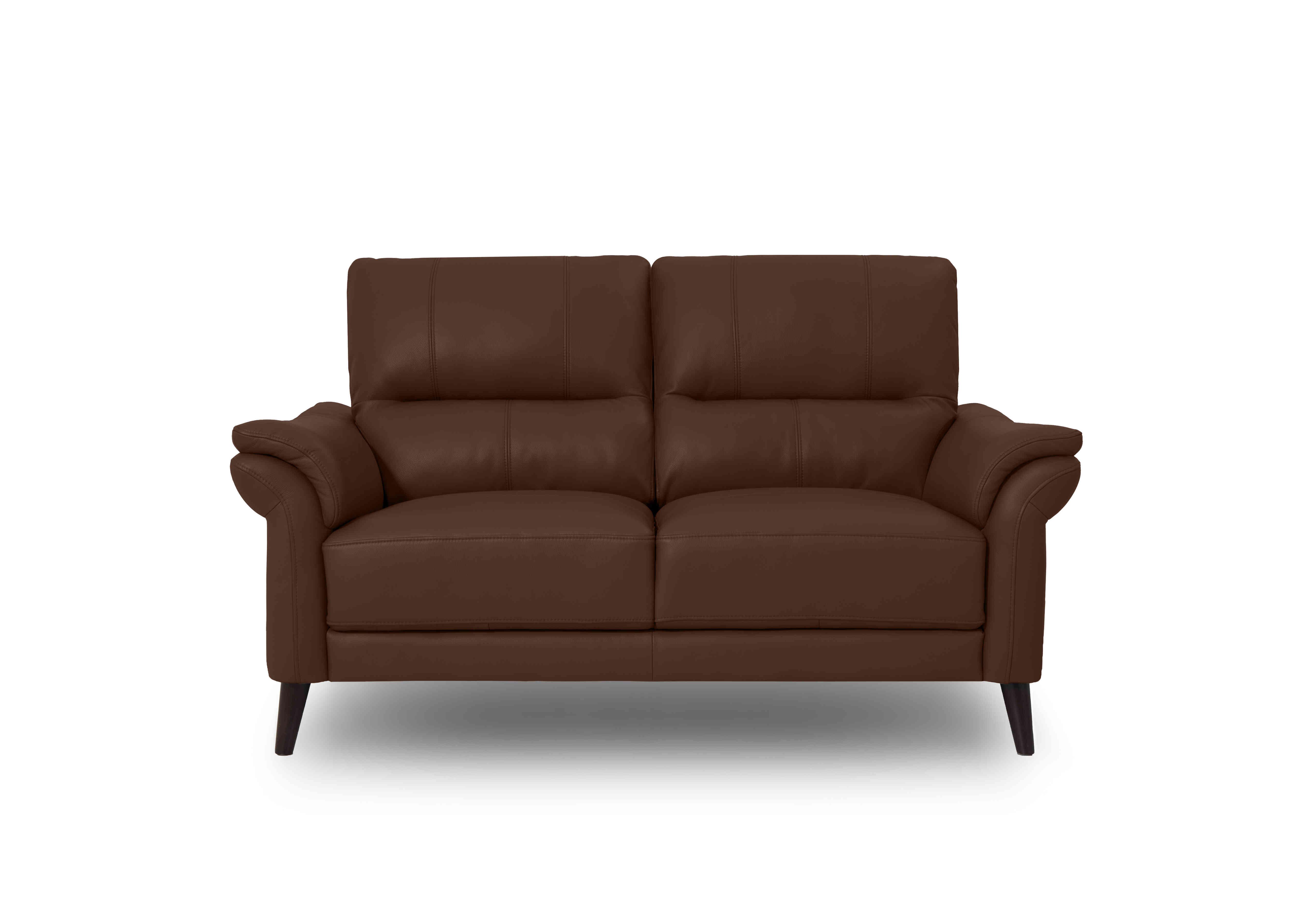 Winner 2 Seater Leather Sofa in Montana Cat-60/08 Chocolate on Furniture Village
