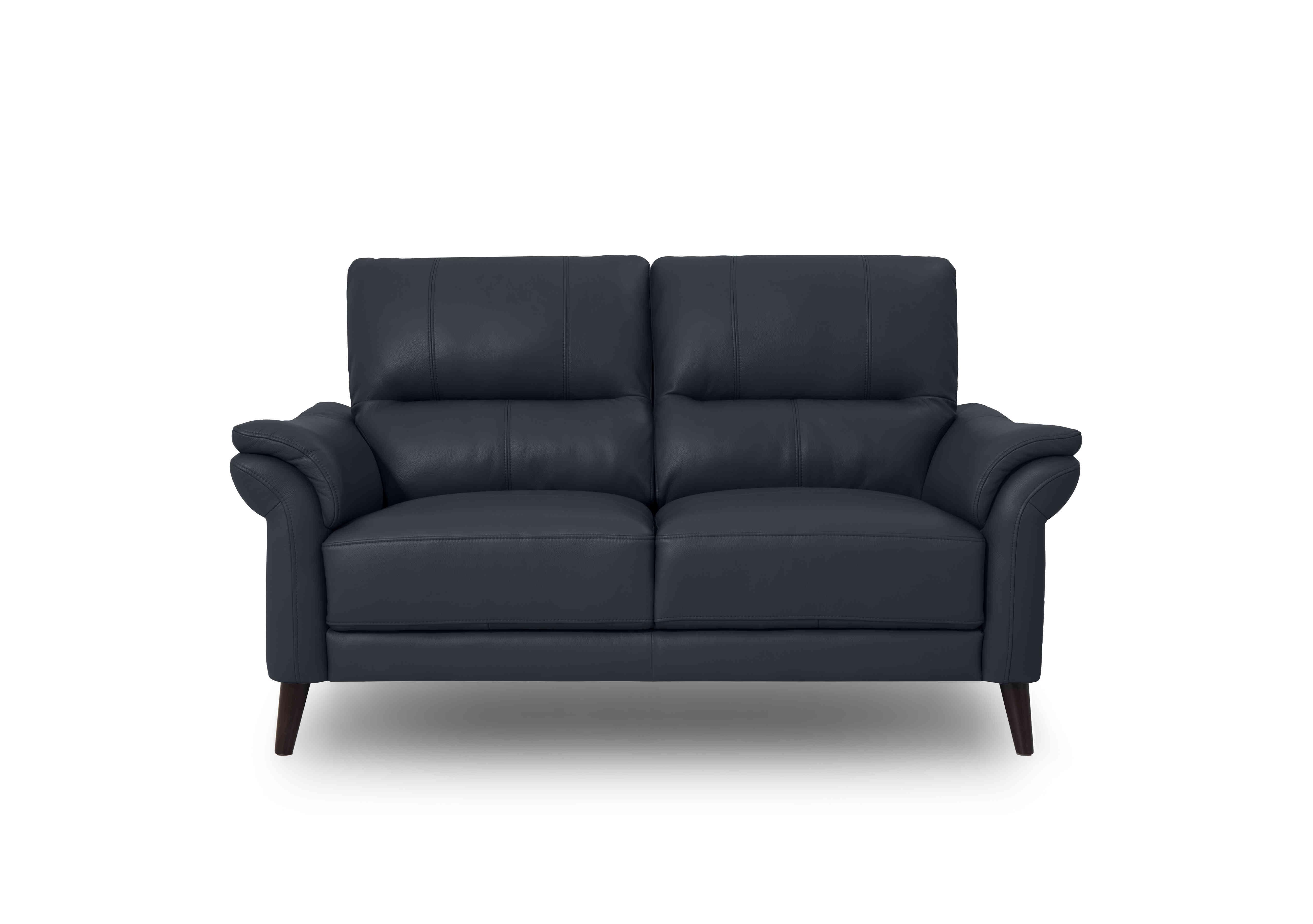 Winner 2 Seater Leather Sofa in Montana Cat-60/24 Navy on Furniture Village