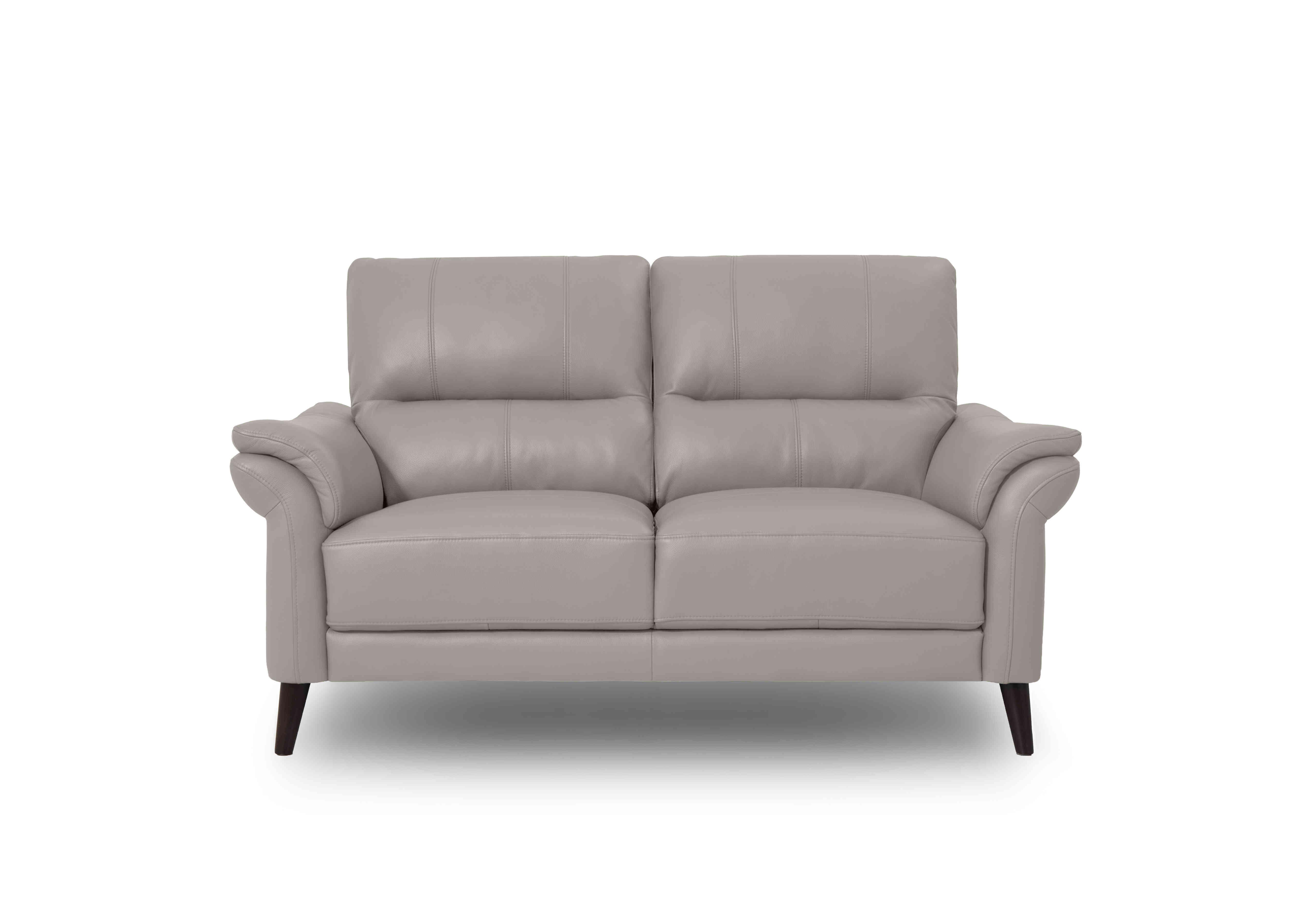 Winner 2 Seater Leather Sofa in Montana Cat-60/28 New Grey on Furniture Village