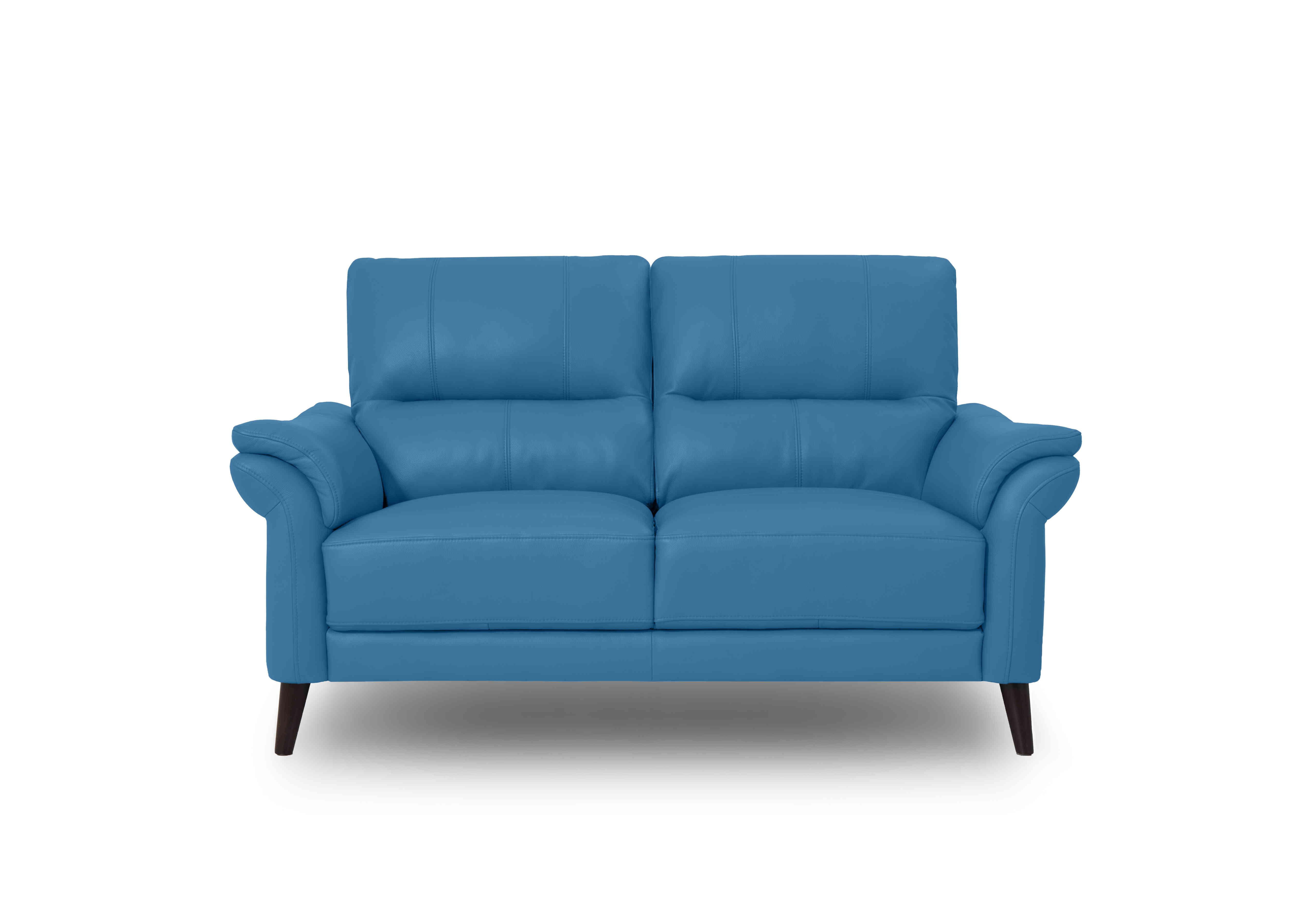 Winner 2 Seater Leather Sofa in Oslo Cat-40/12 Aegean on Furniture Village