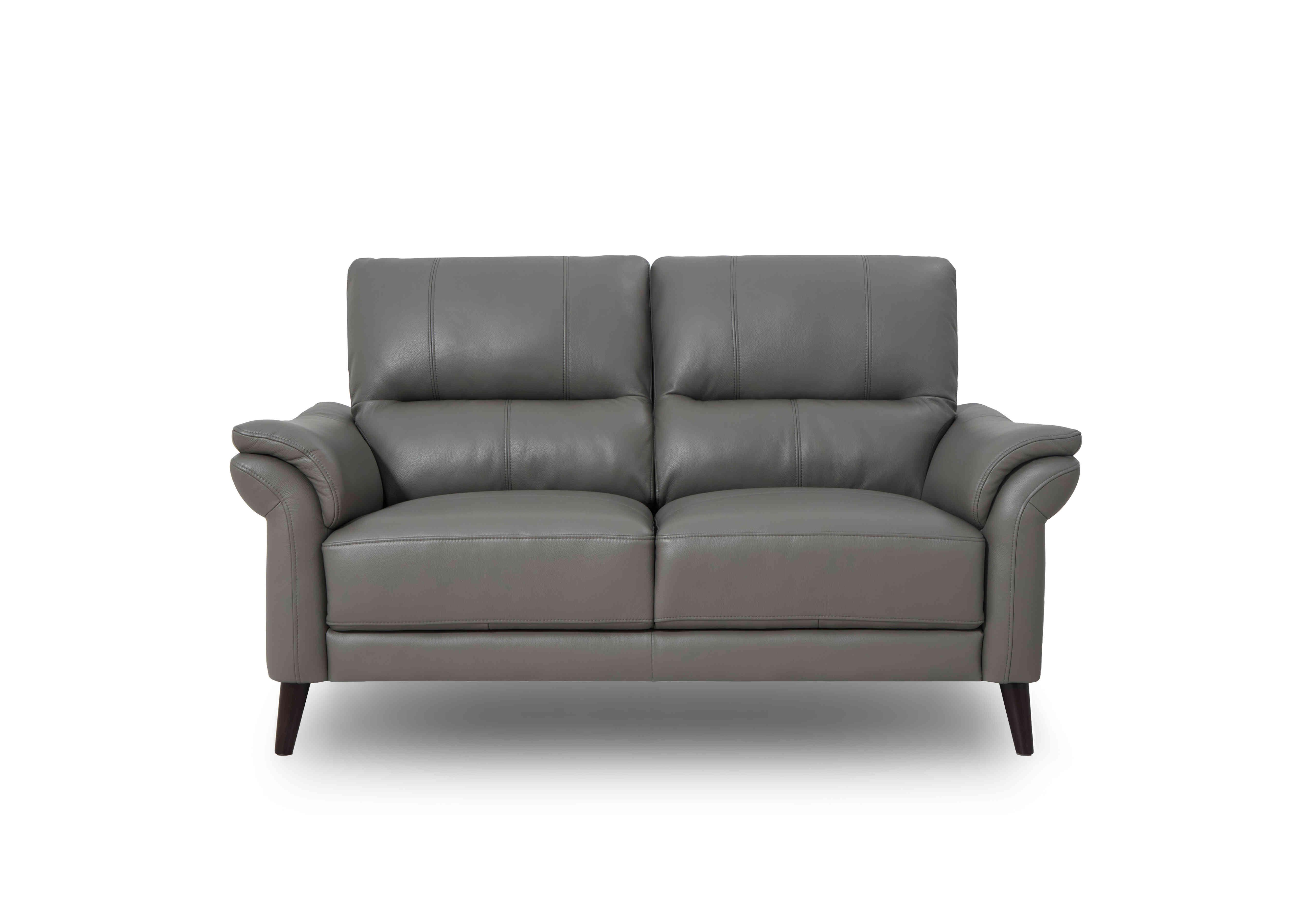 Winner 2 Seater Leather Sofa in Oslo Cat-40/15 Elephant on Furniture Village