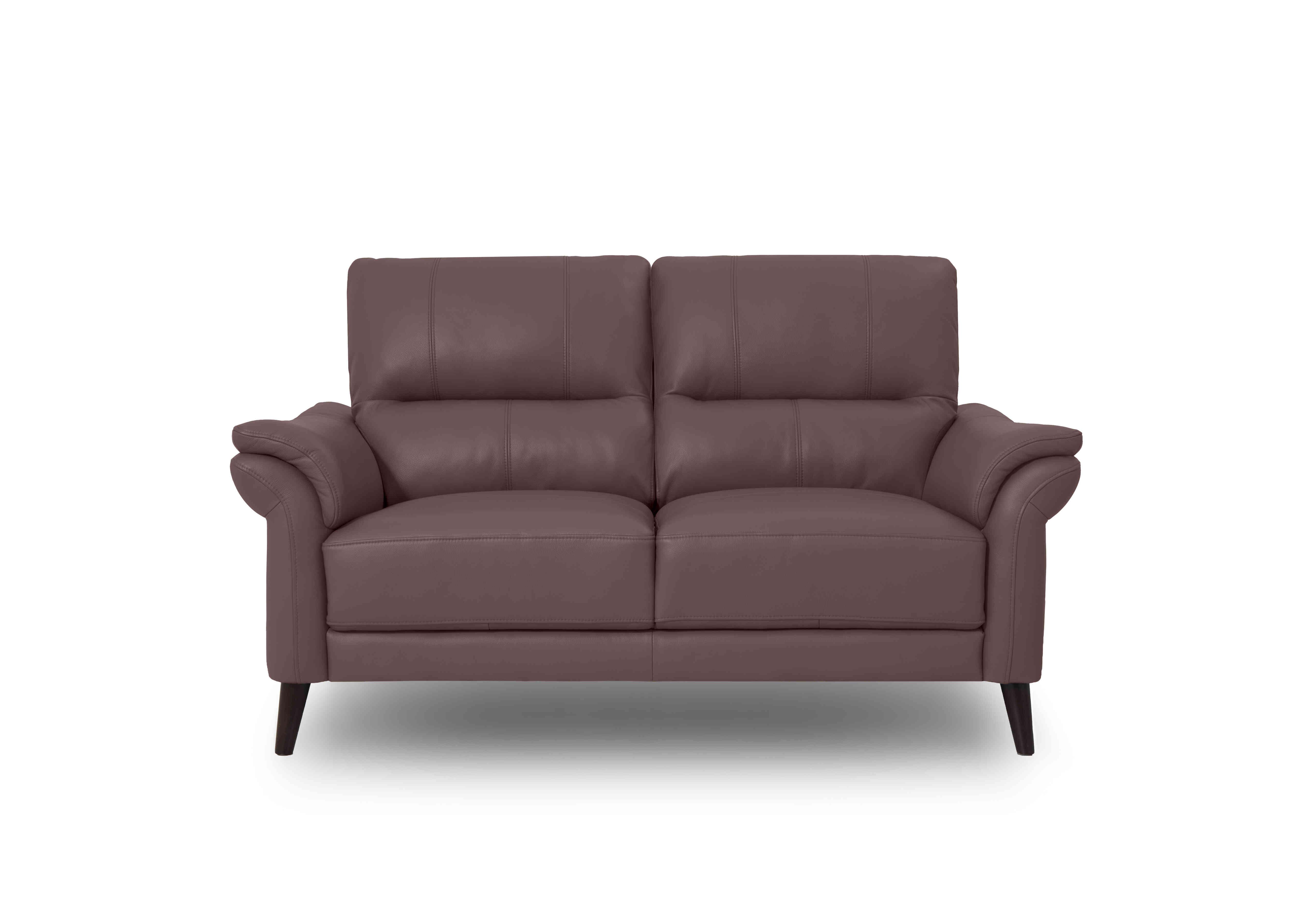 Winner 2 Seater Leather Sofa in Oslo Cat-40/30 Mulberry on Furniture Village