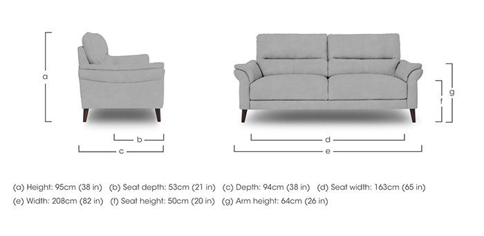 Winner 3 Seater Fabric Sofa in  on Furniture Village
