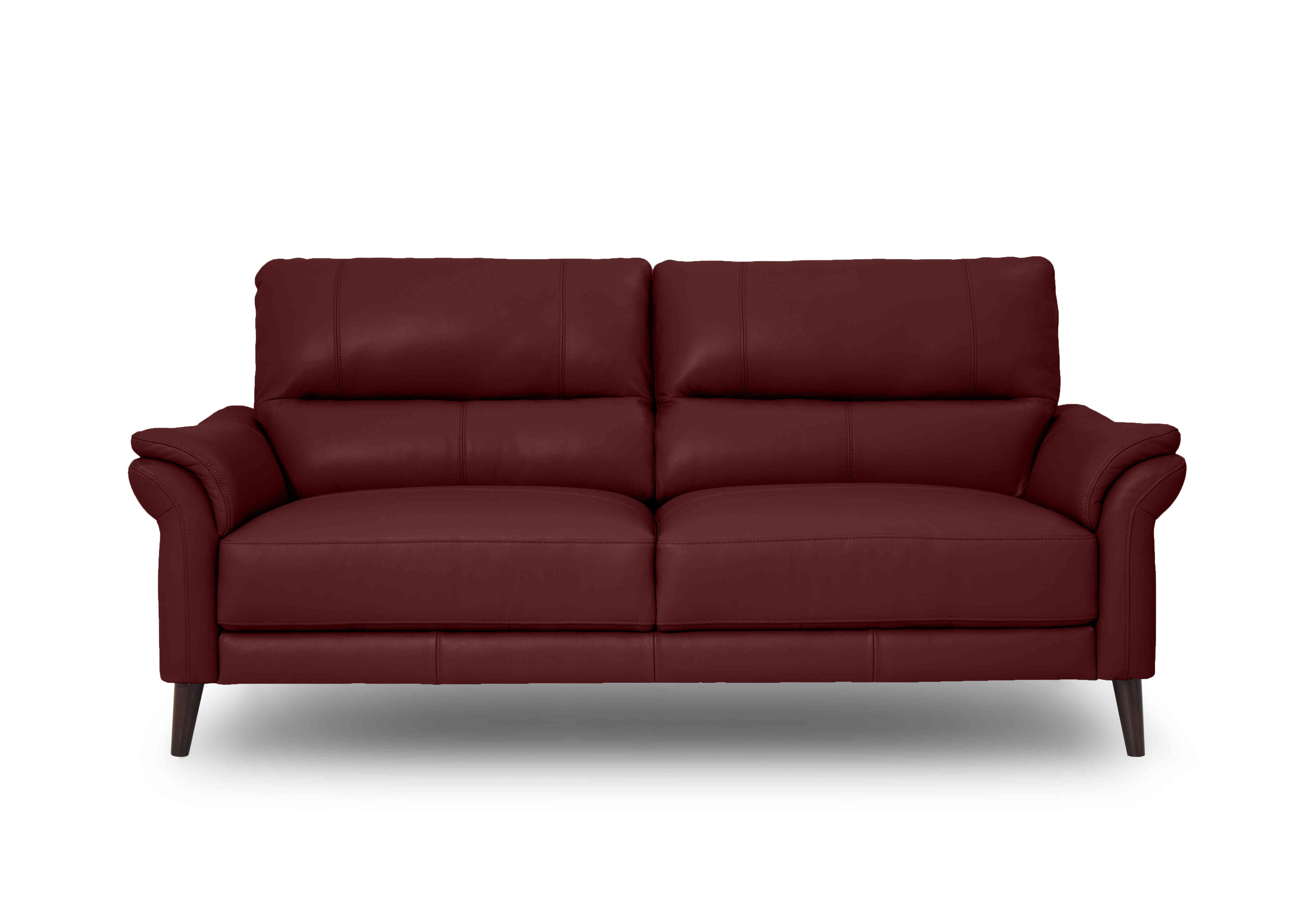 Winner 3 Seater Leather Sofa in Montana Cat-60/15 Ruby on Furniture Village