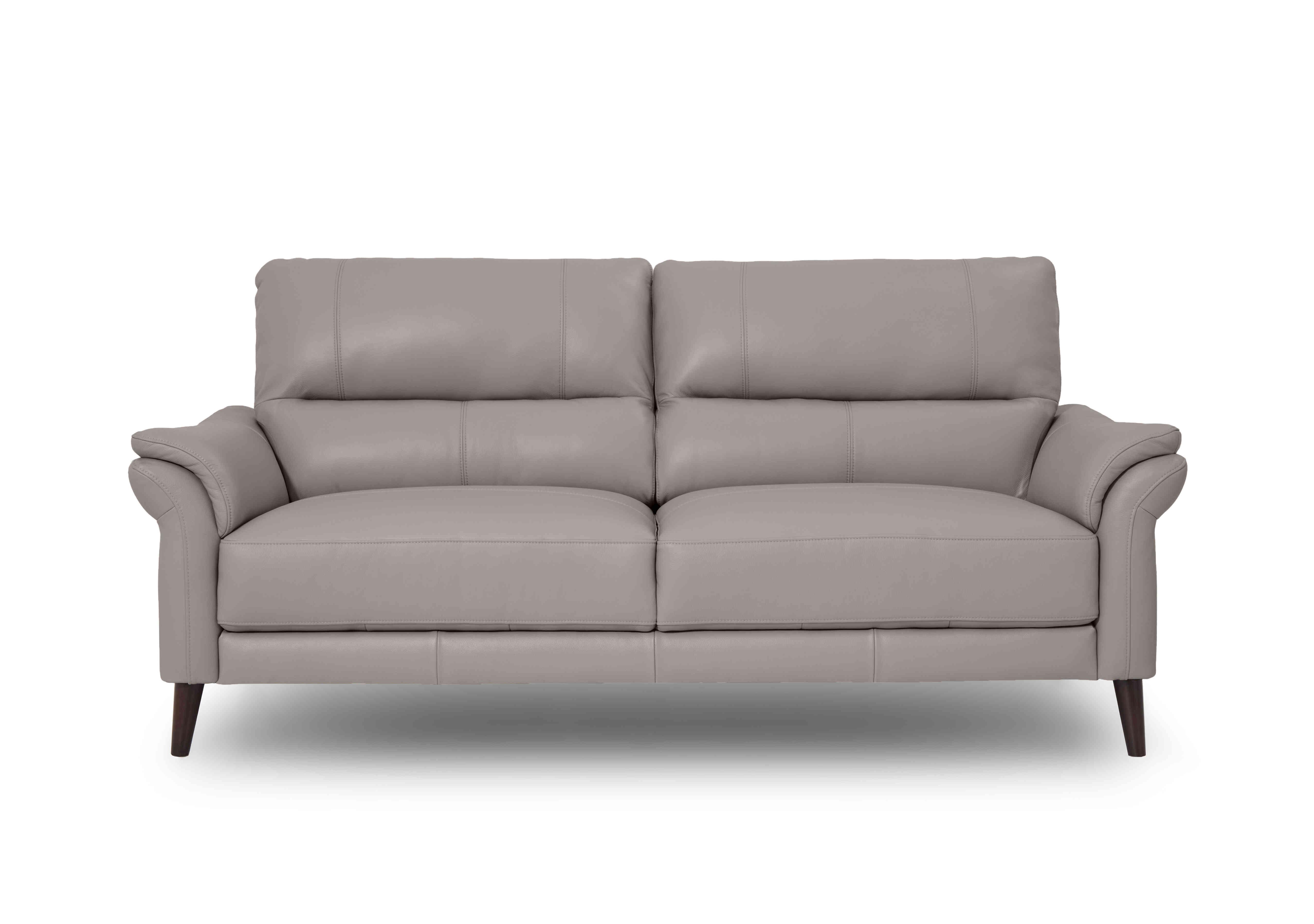 Winner 3 Seater Leather Sofa in Montana Cat-60/23 Lead Grey on Furniture Village