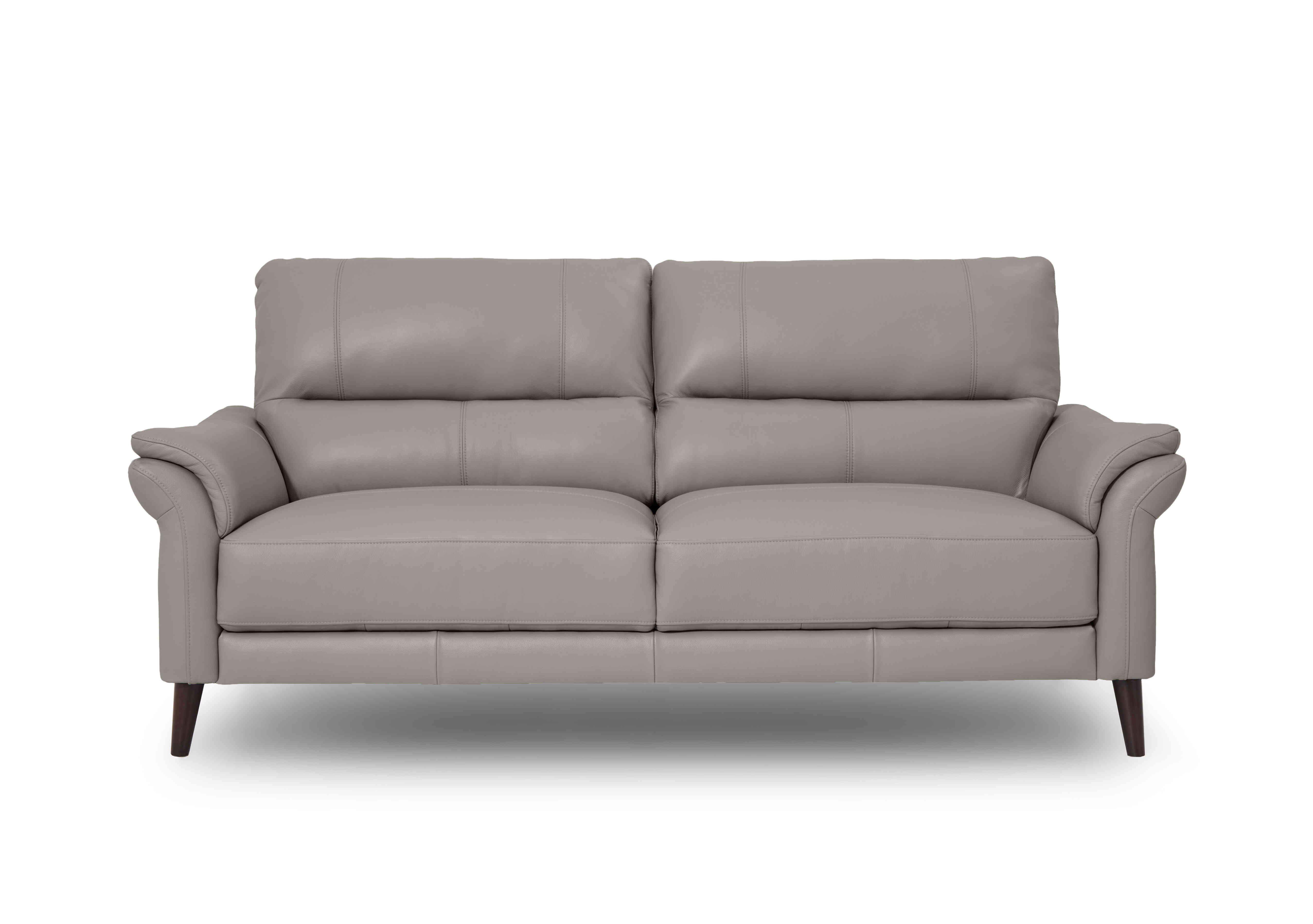 Winner 3 Seater Leather Sofa in Montana Cat-60/28 New Grey on Furniture Village
