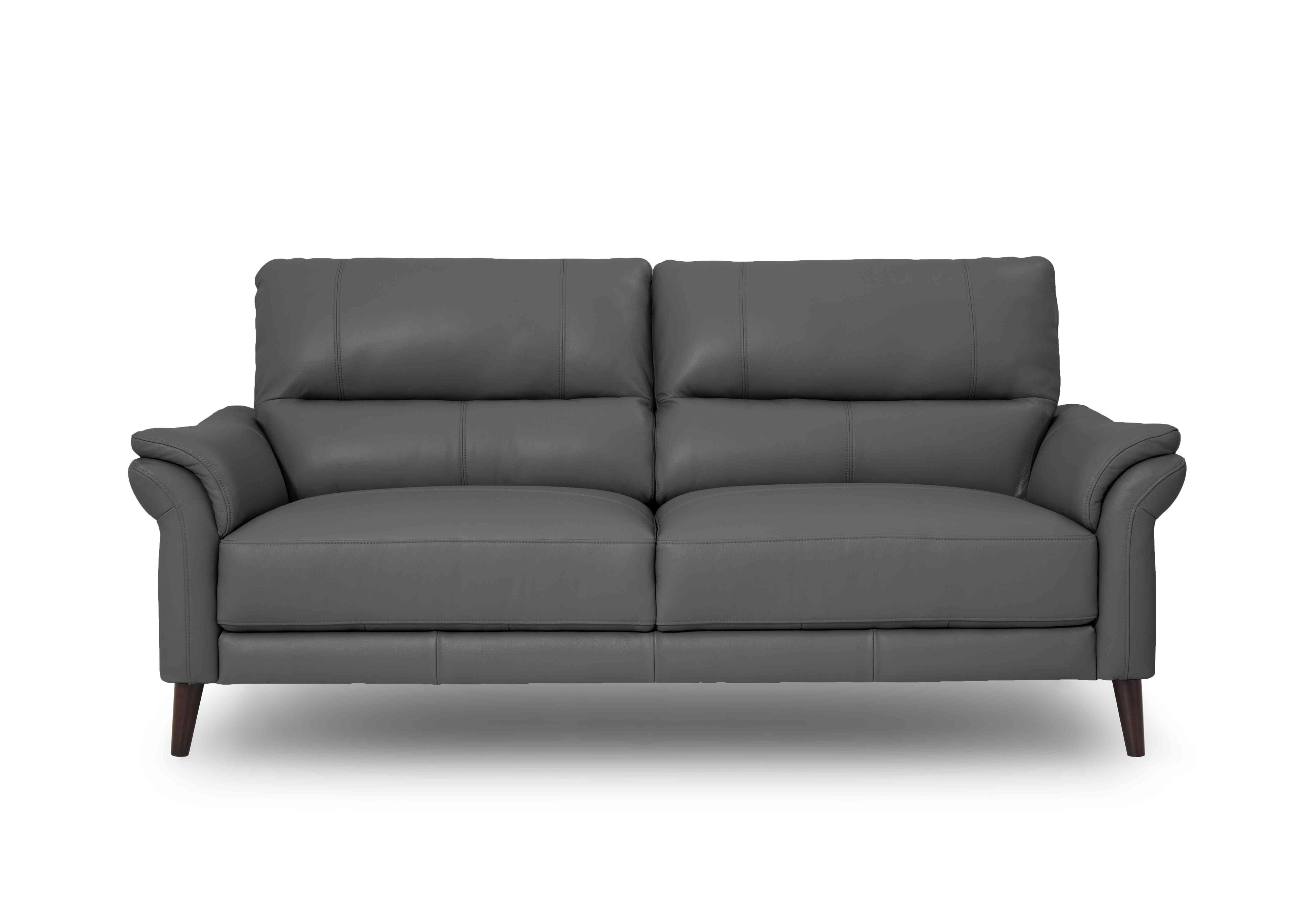 Winner 3 Seater Leather Sofa in Montana Cat-60/33 Granite on Furniture Village
