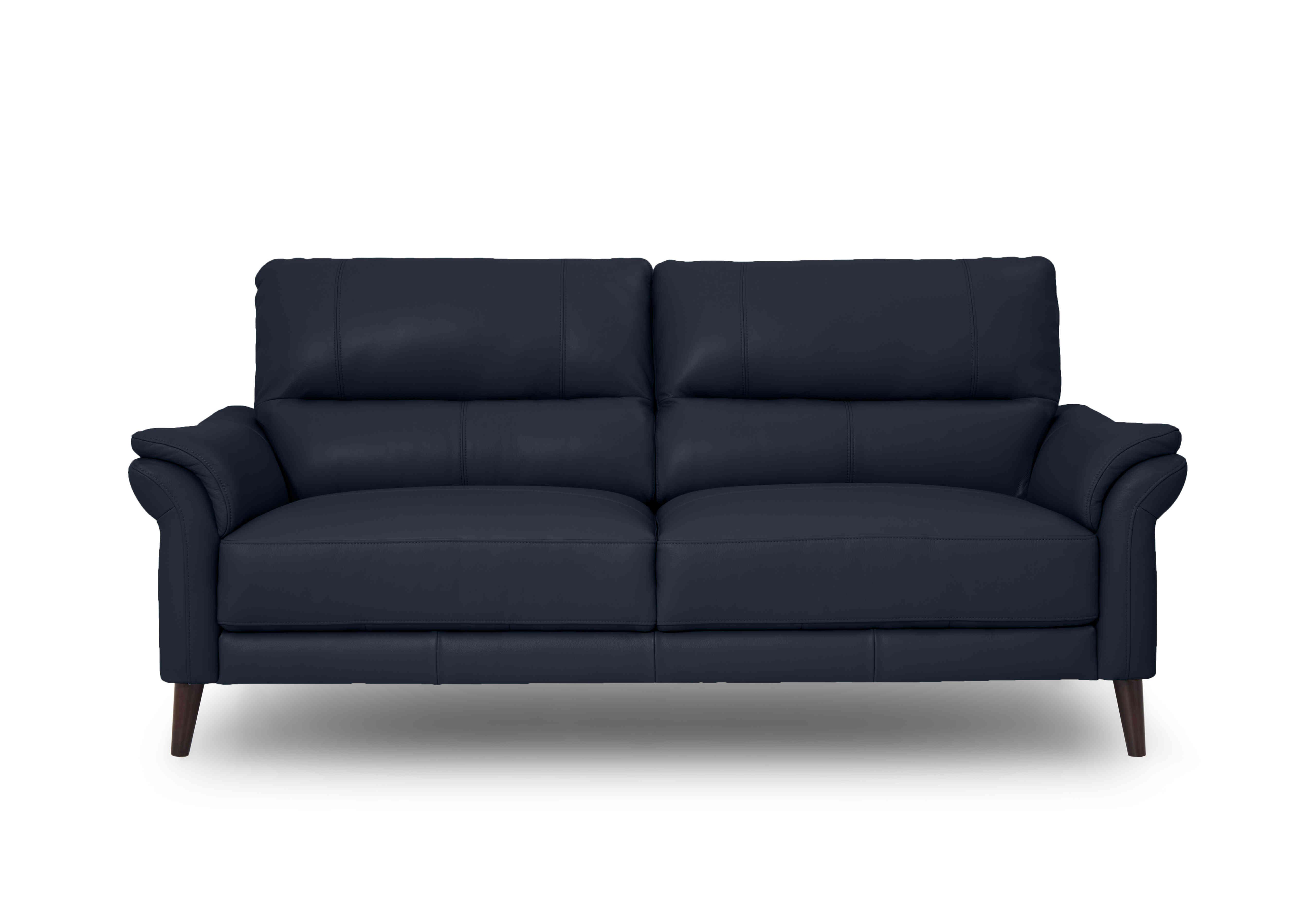 Winner 3 Seater Leather Sofa in Oslo Cat-40/09 Peacock on Furniture Village