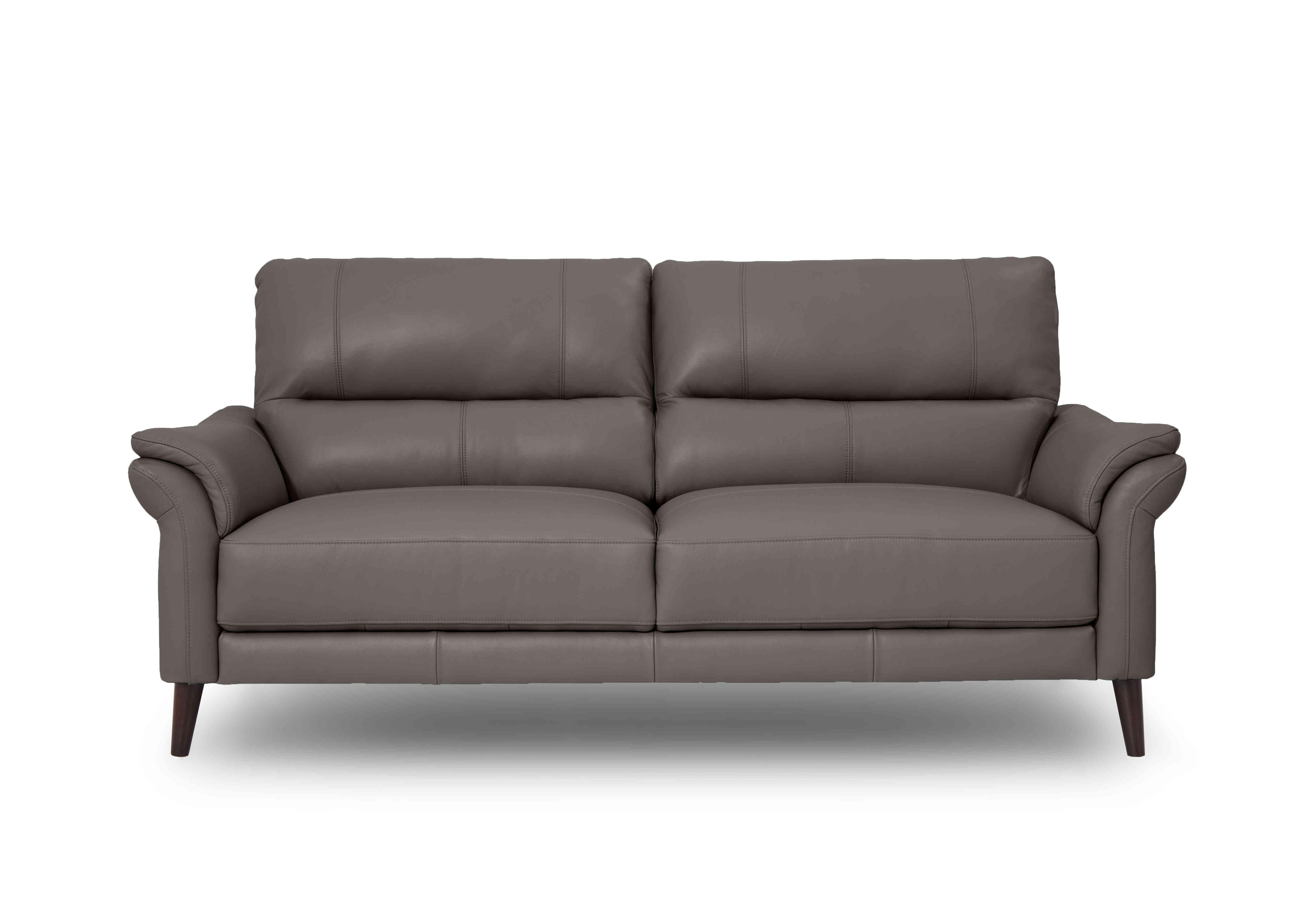 Winner 3 Seater Leather Sofa in Oslo Cat-40/15 Elephant on Furniture Village