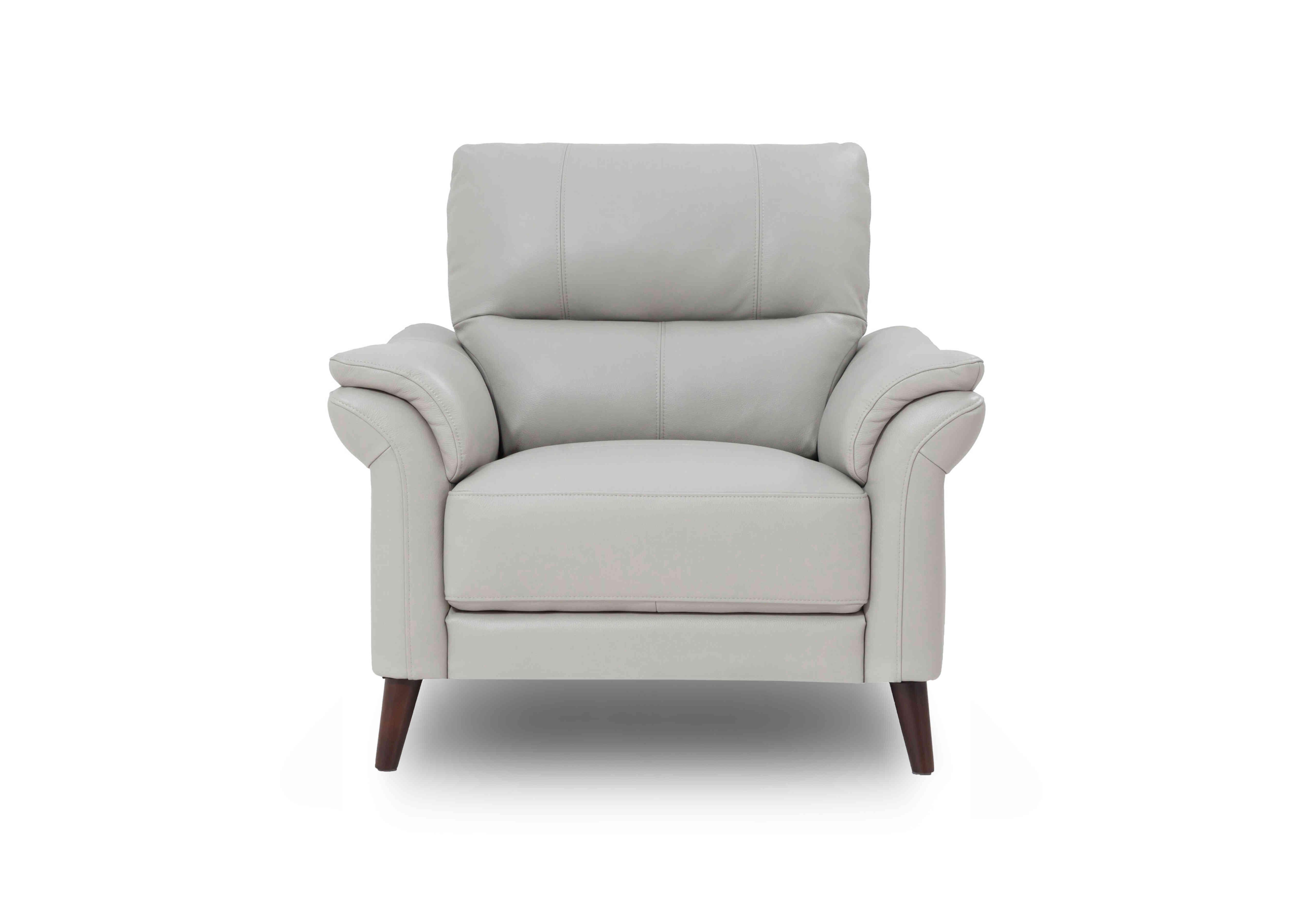 Winner Leather Armchair in Oslo Cat-40/27 Light Grey on Furniture Village