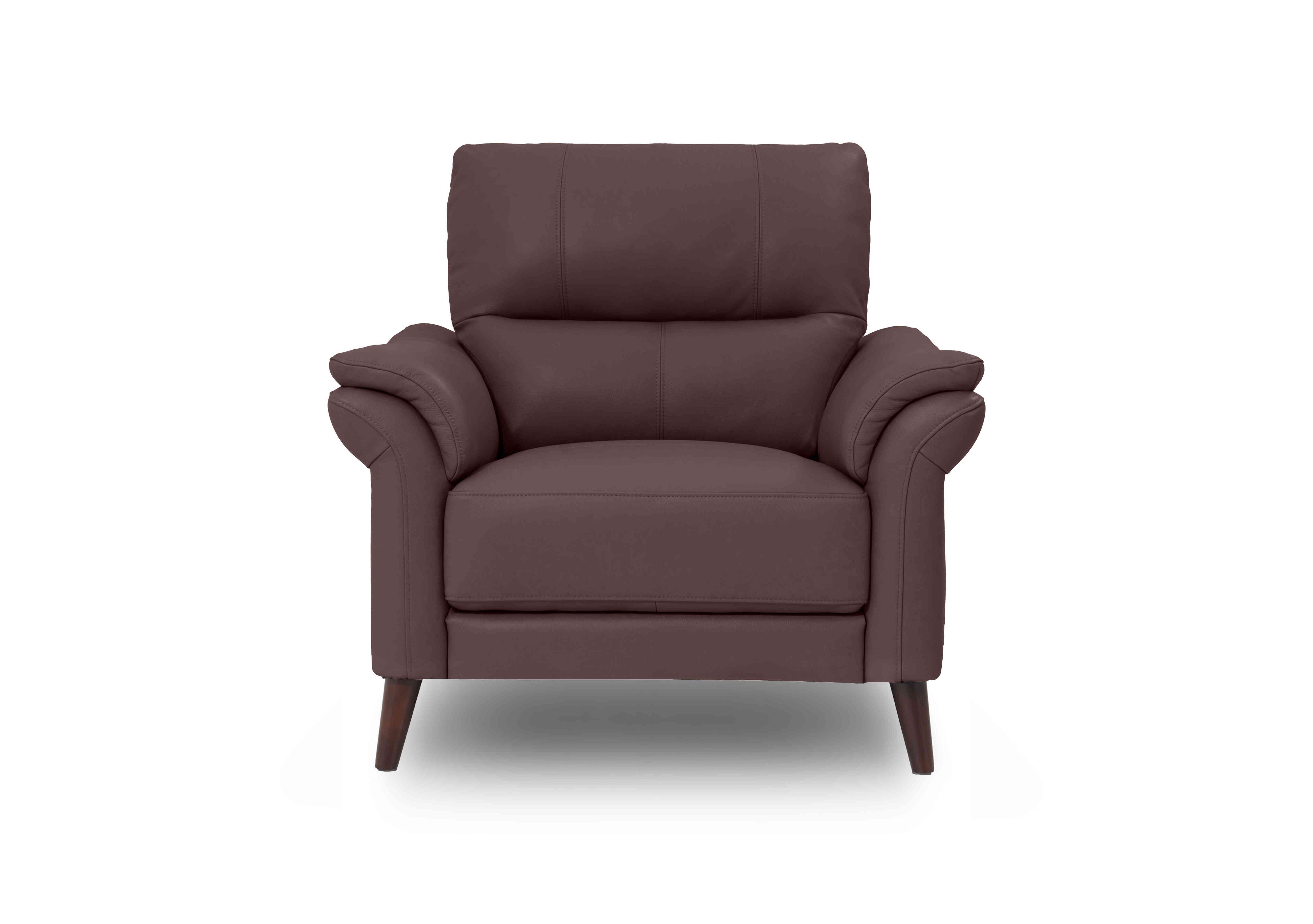 Winner Leather Armchair in Oslo Cat-40/30 Mulberry on Furniture Village