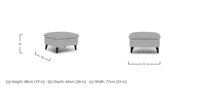 Winner Fabric Storage Footstool in  on Furniture Village