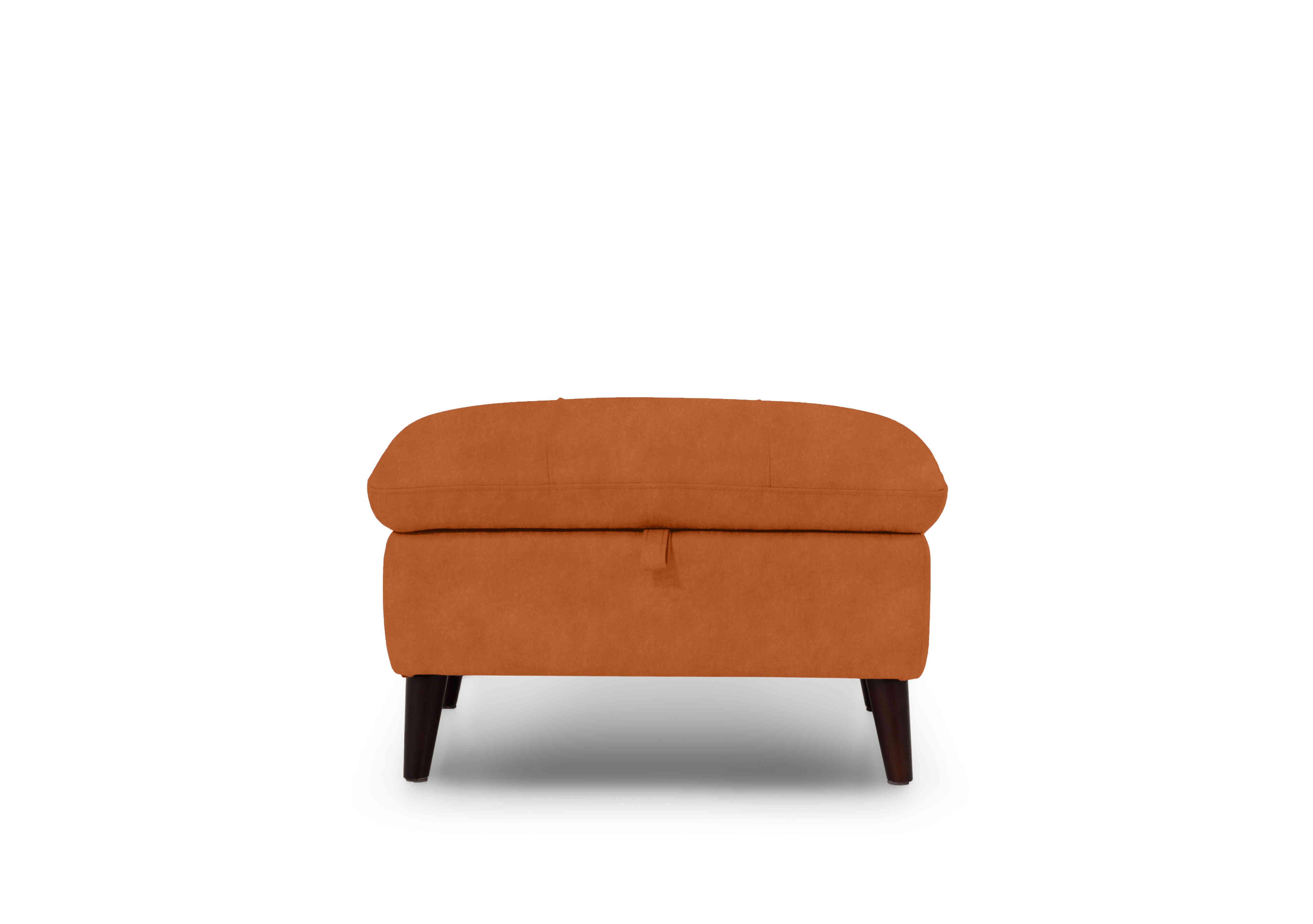 Winner Fabric Storage Footstool in Dexter 43509 Pumpkin on Furniture Village