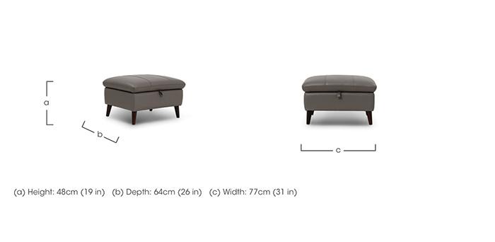 Winner Leather Storage Footstool in  on Furniture Village