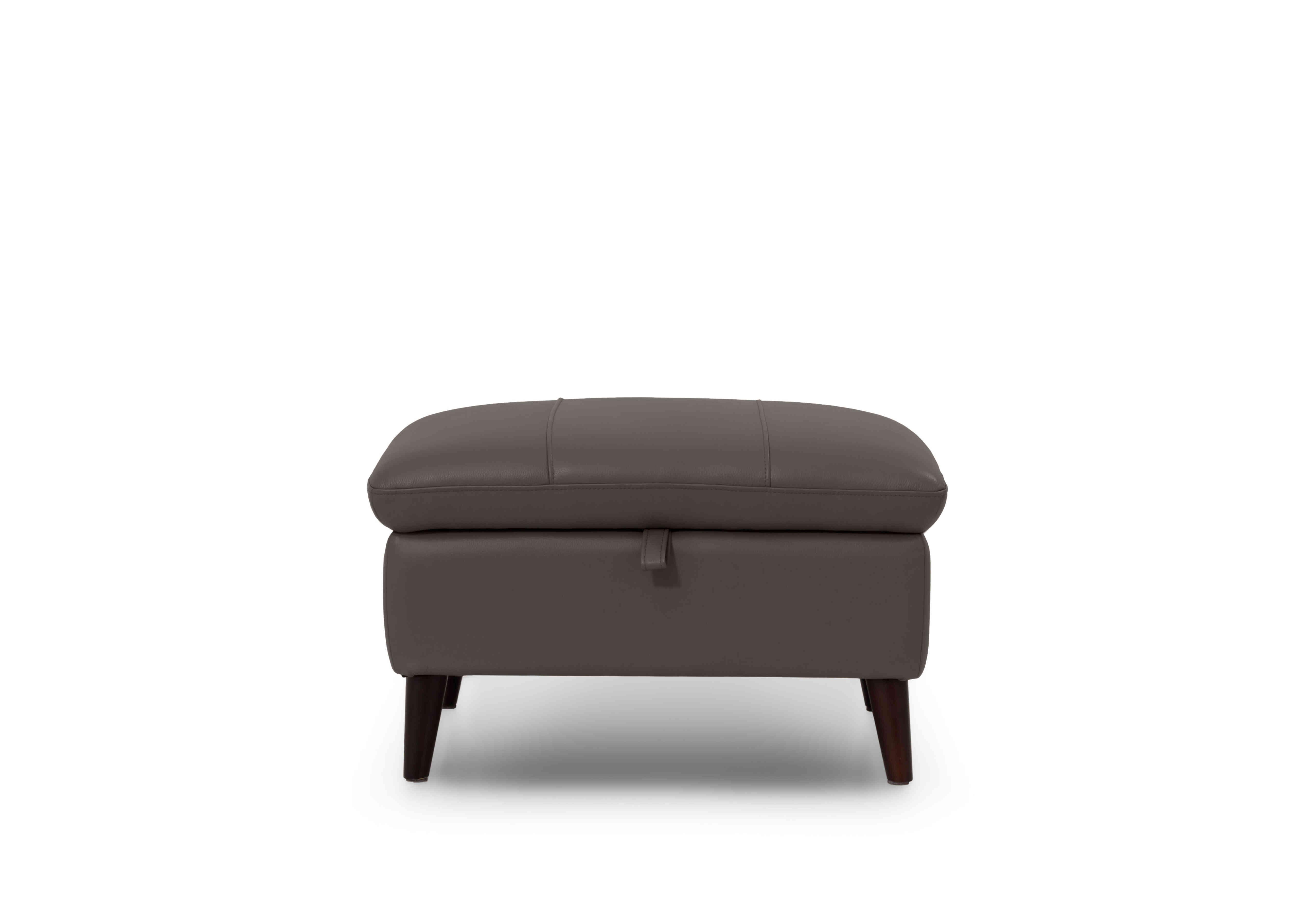 Winner Leather Storage Footstool in Montana Cat-60/21 Storm on Furniture Village