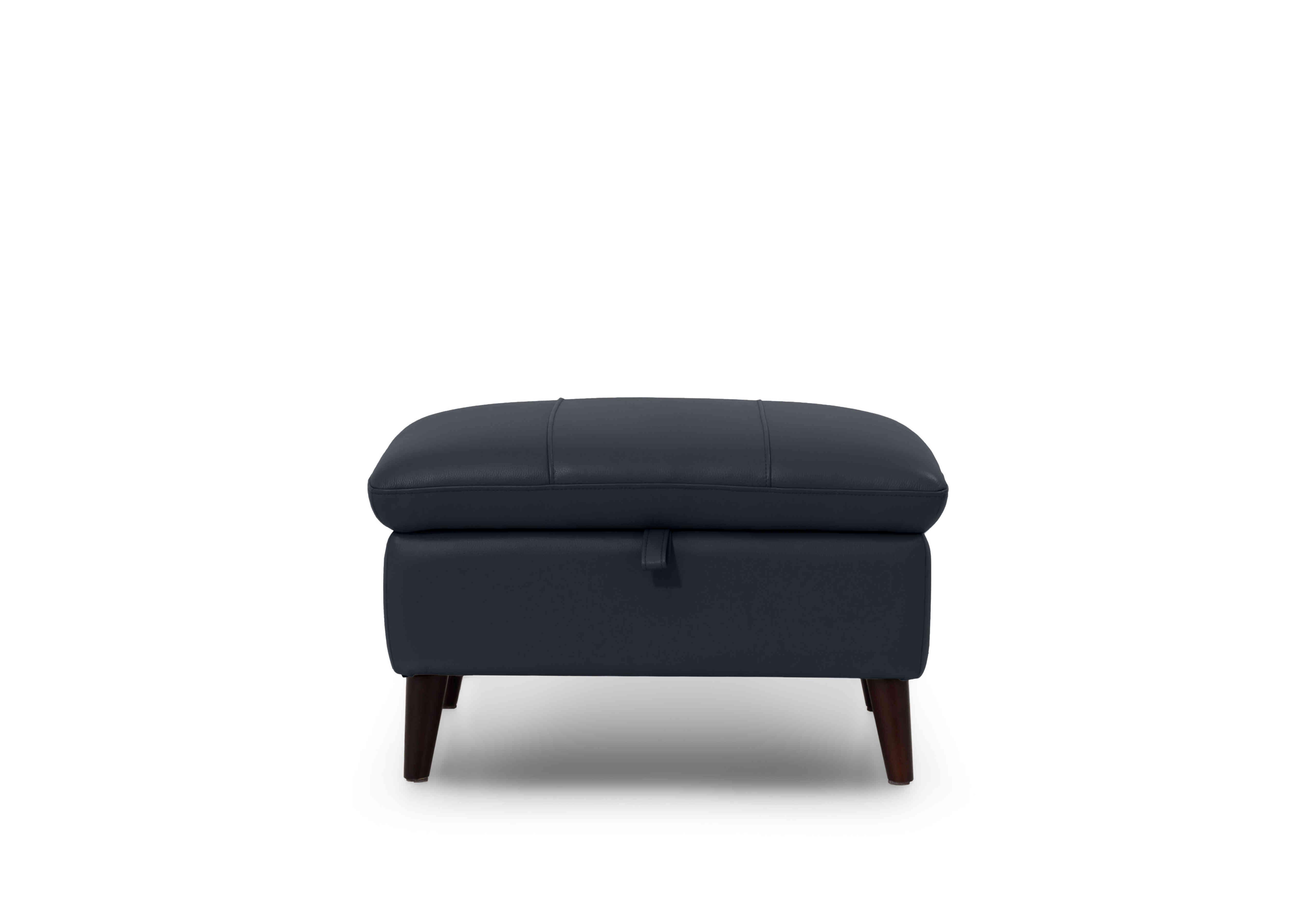 Winner Leather Storage Footstool in Montana Cat-60/24 Navy on Furniture Village