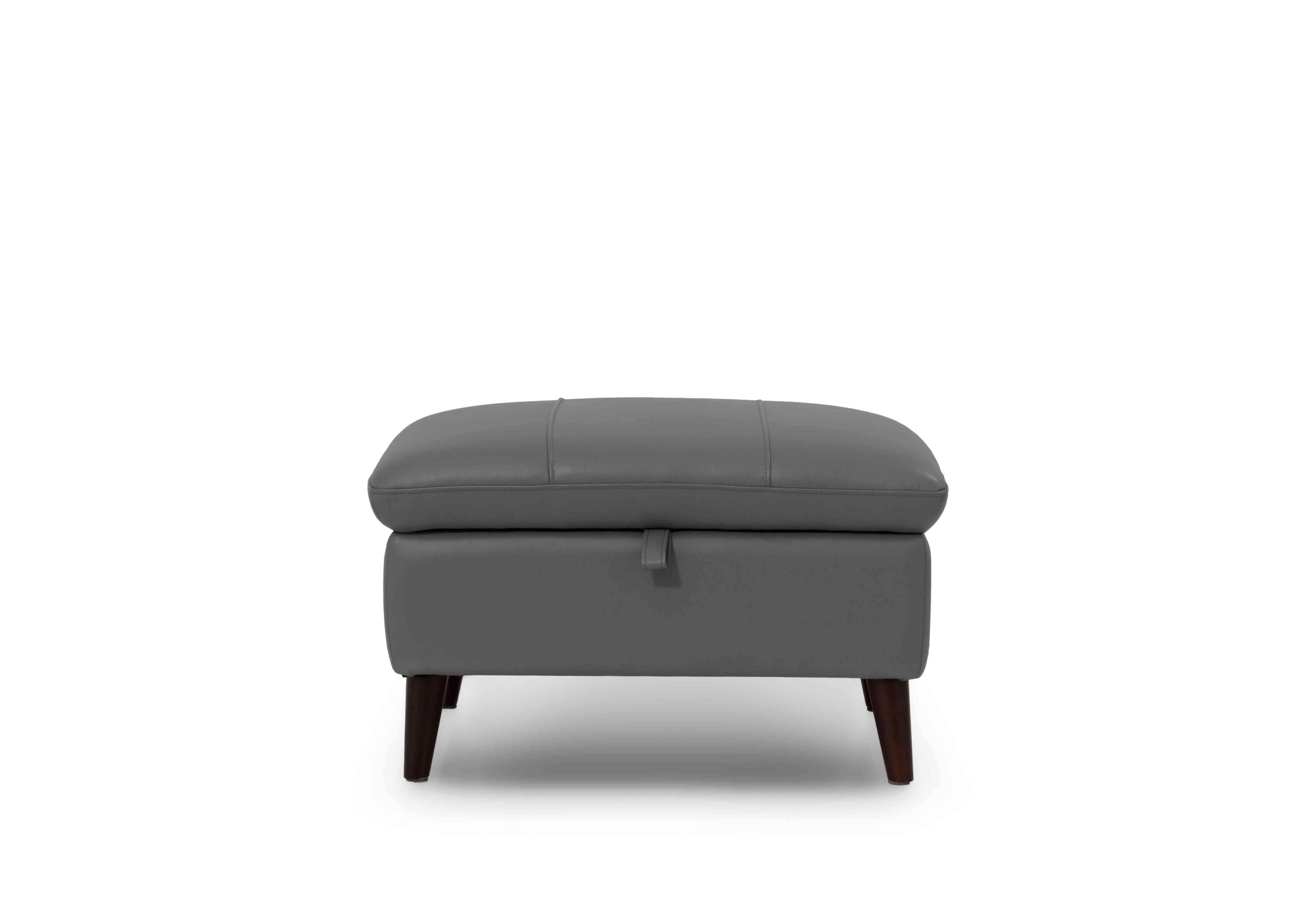 Winner Leather Storage Footstool in Montana Cat-60/33 Granite on Furniture Village