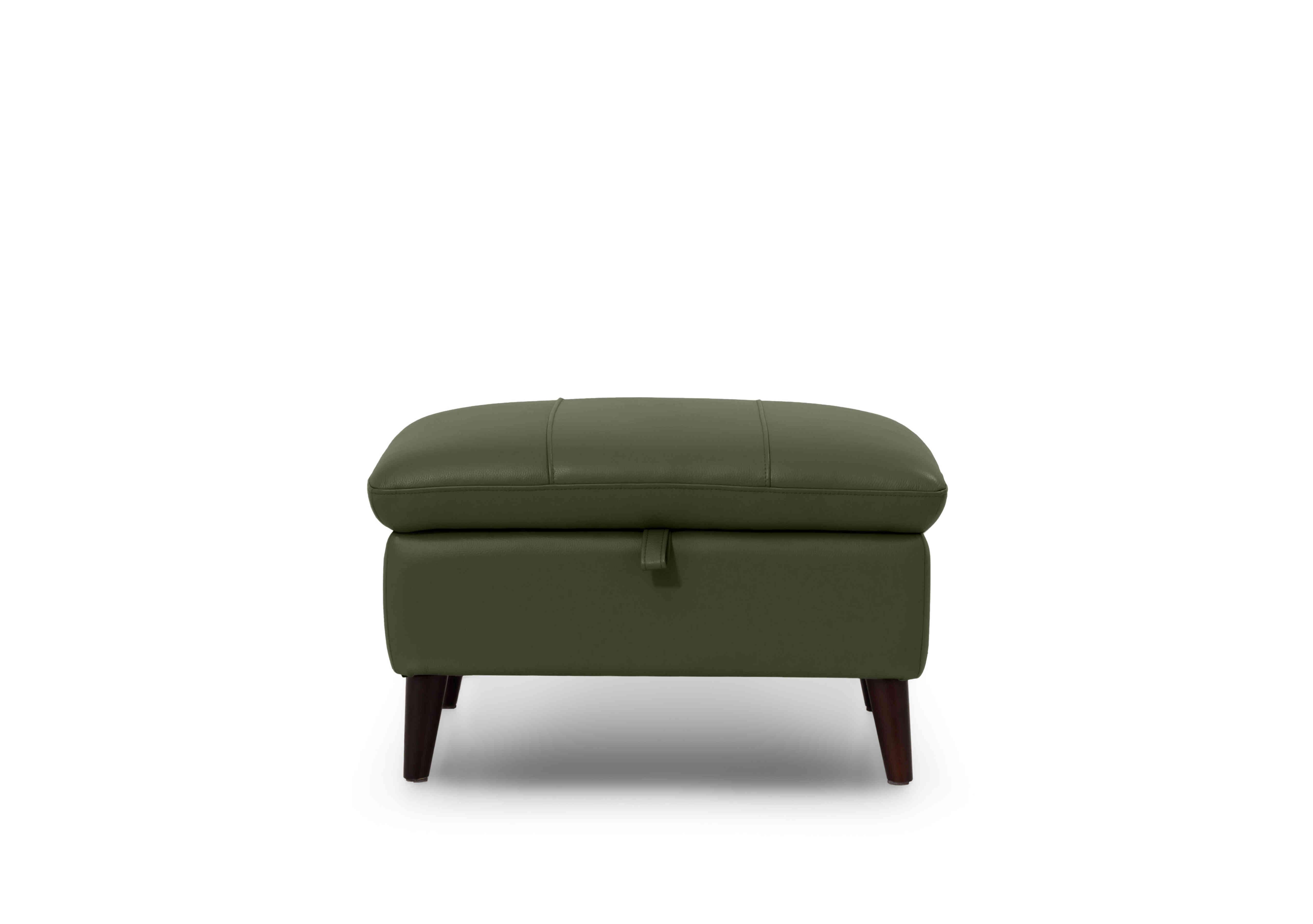 Winner Leather Storage Footstool in Oslo Cat-40/10 Oslo Pine on Furniture Village