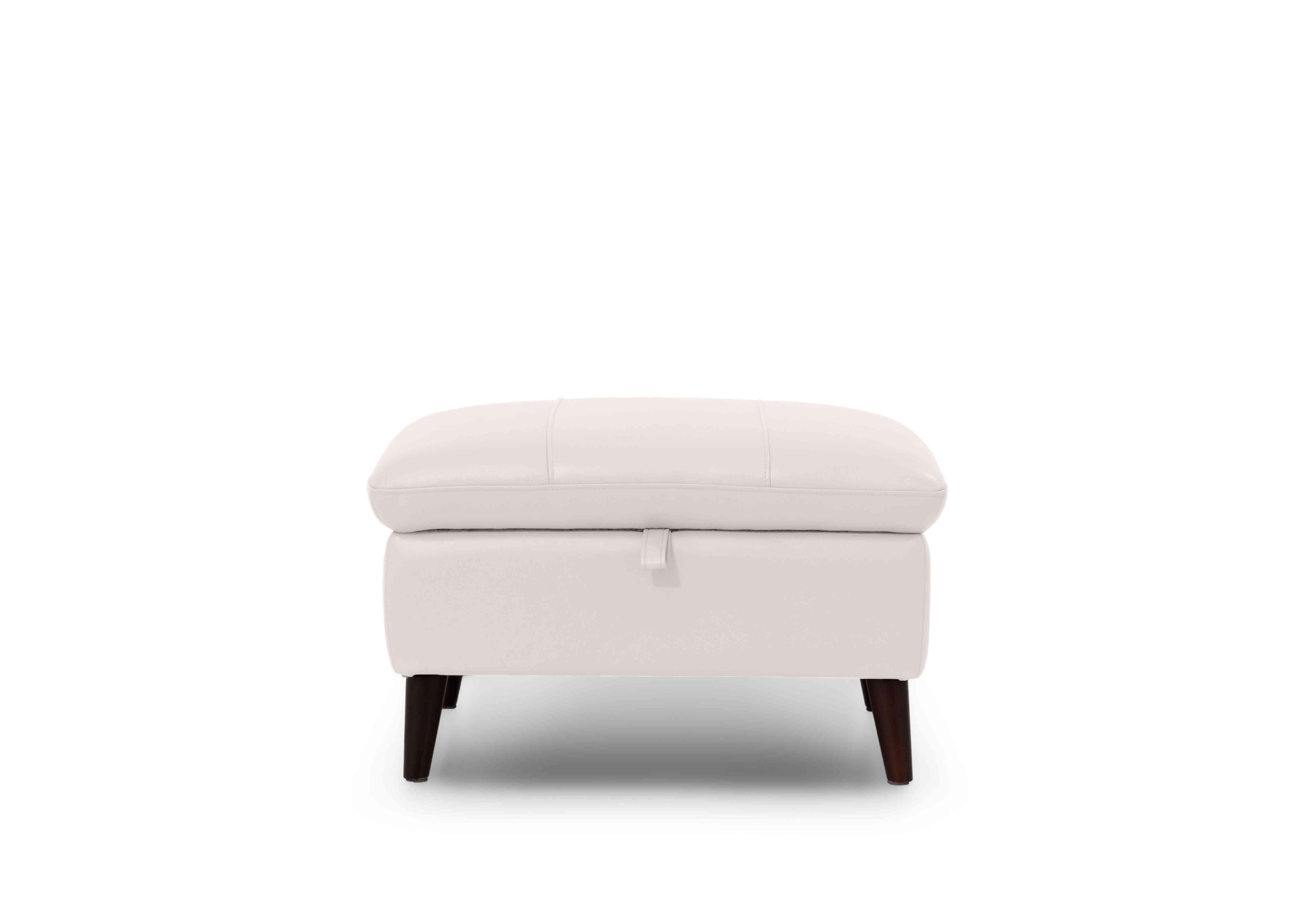 Winner Leather Storage Footstool in Oslo Cat-40/13 Cotton on Furniture Village