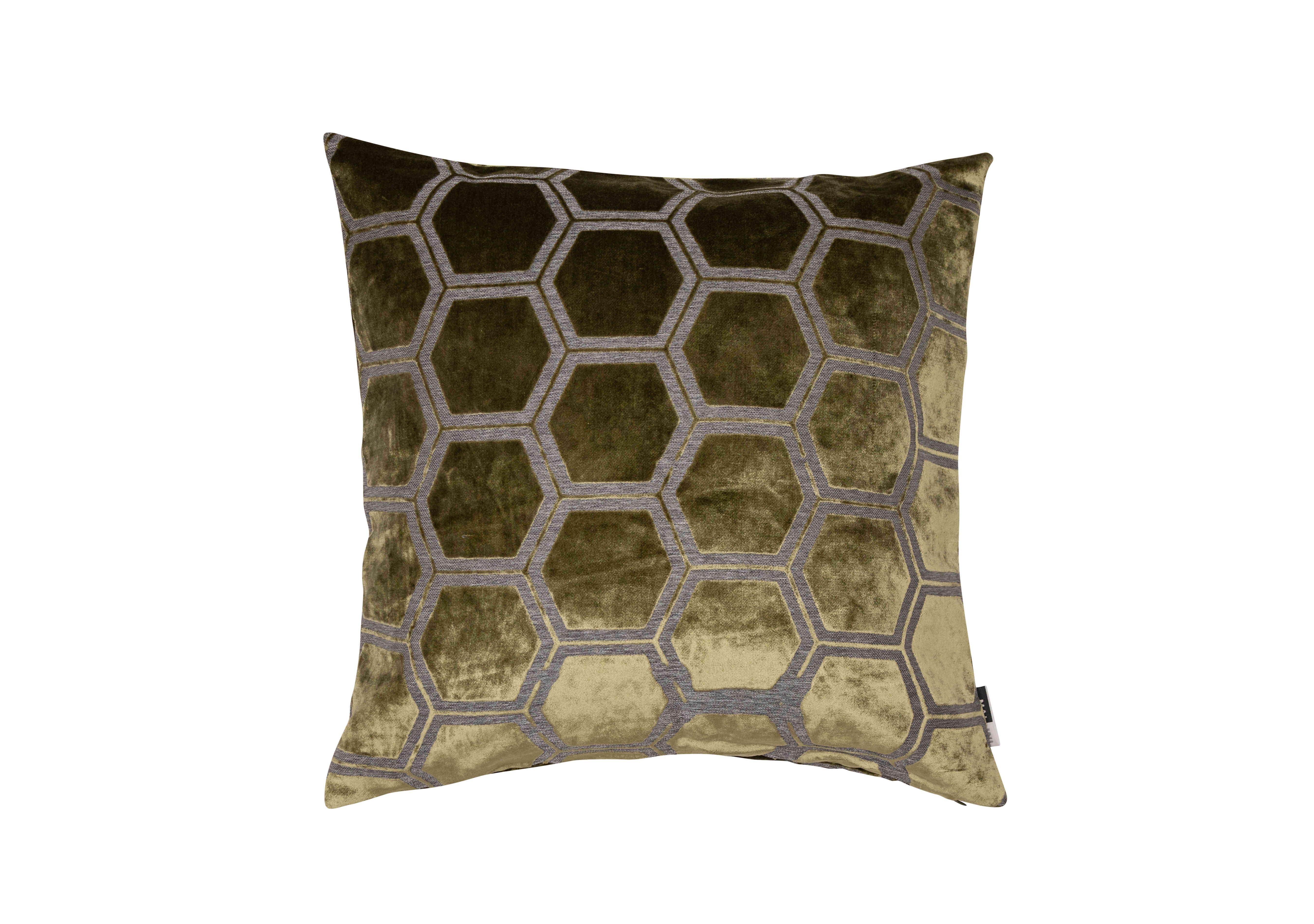 Ivor Cushion in Olive on Furniture Village