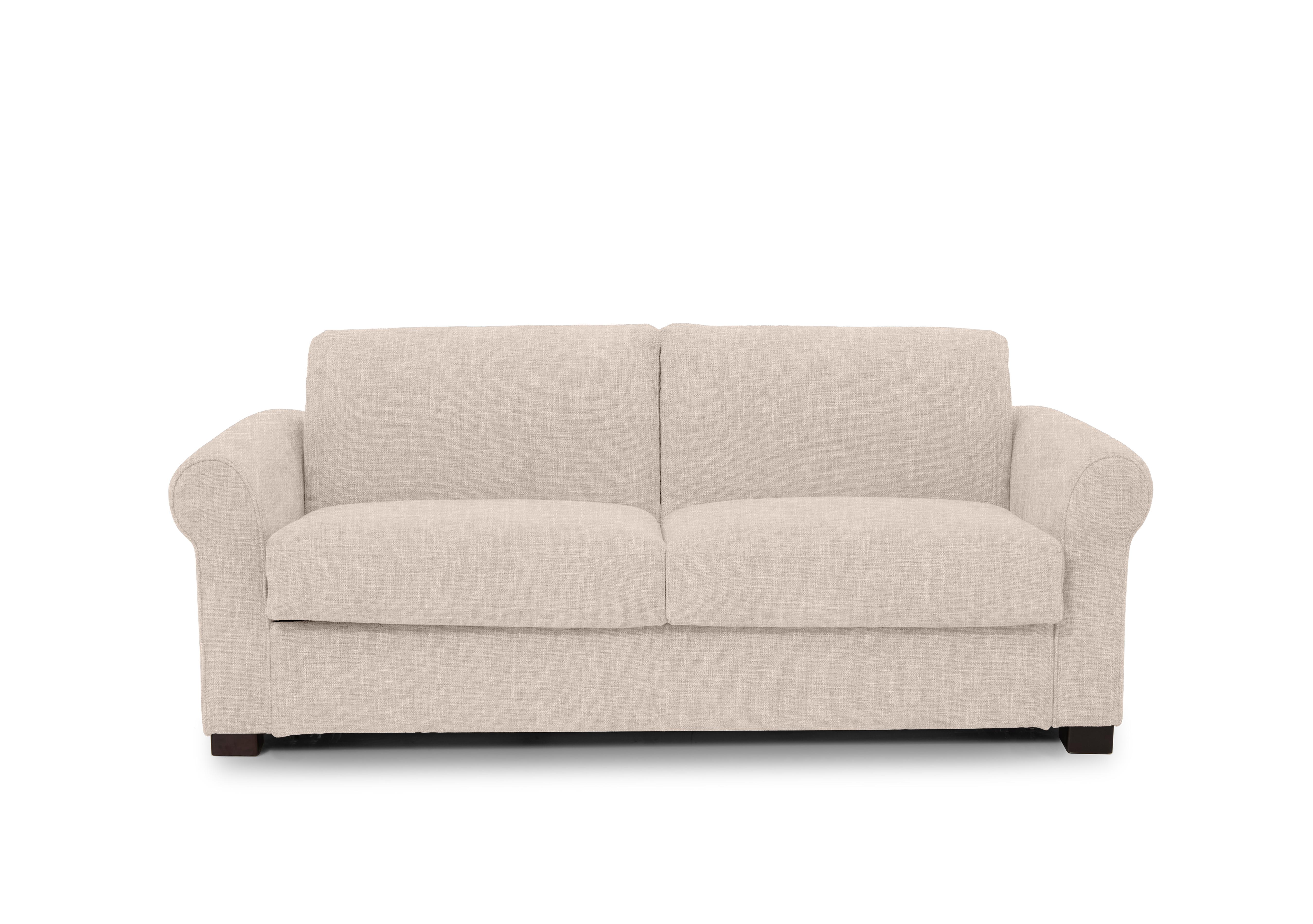 Jaxx Fabric Sofa Bed with Scroll Arms in Anivia 13445 Nature on Furniture Village