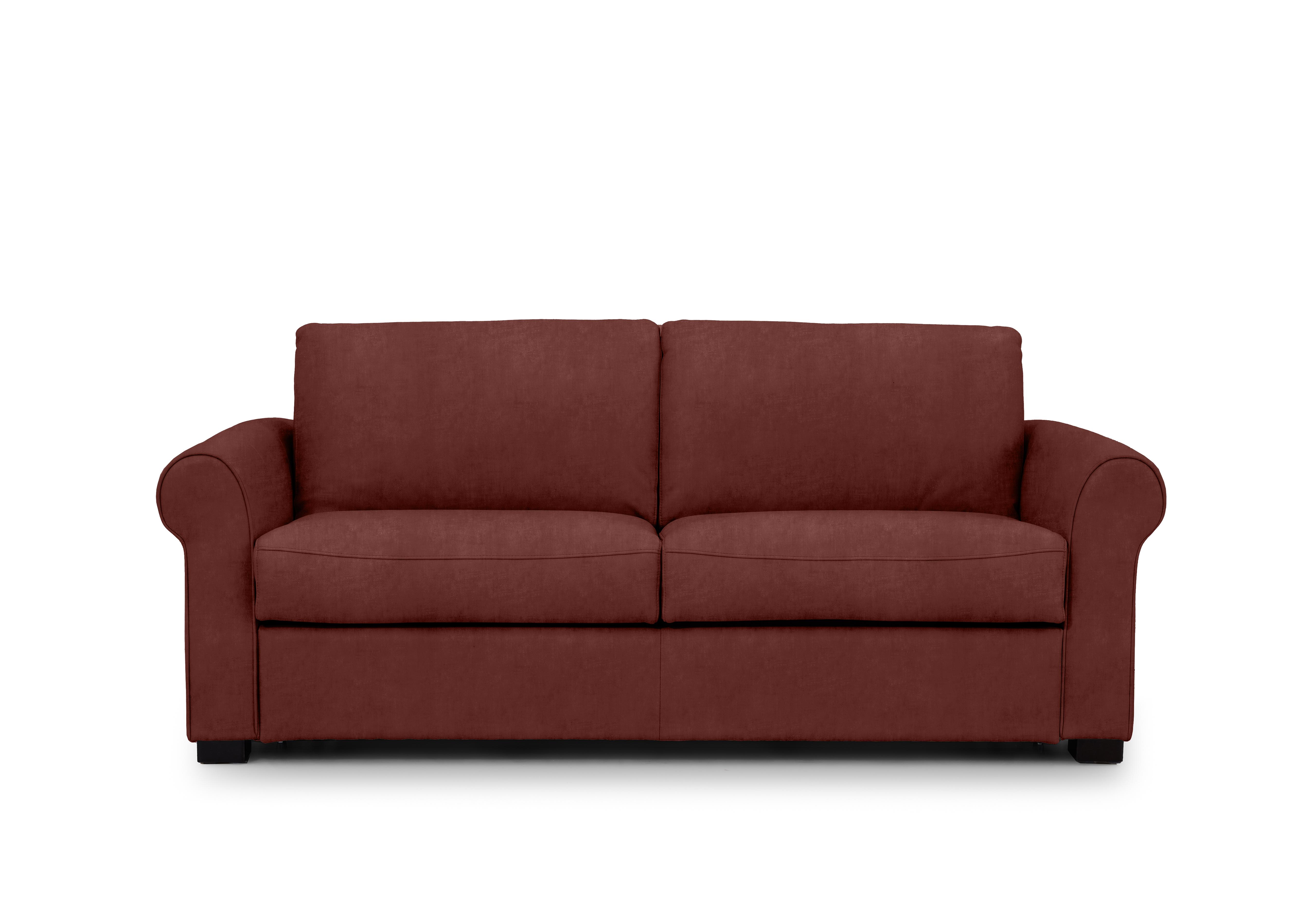 Jaxx Fabric Sofa Bed with Scroll Arms in Manhattan 58008 Burnt Sienna on Furniture Village