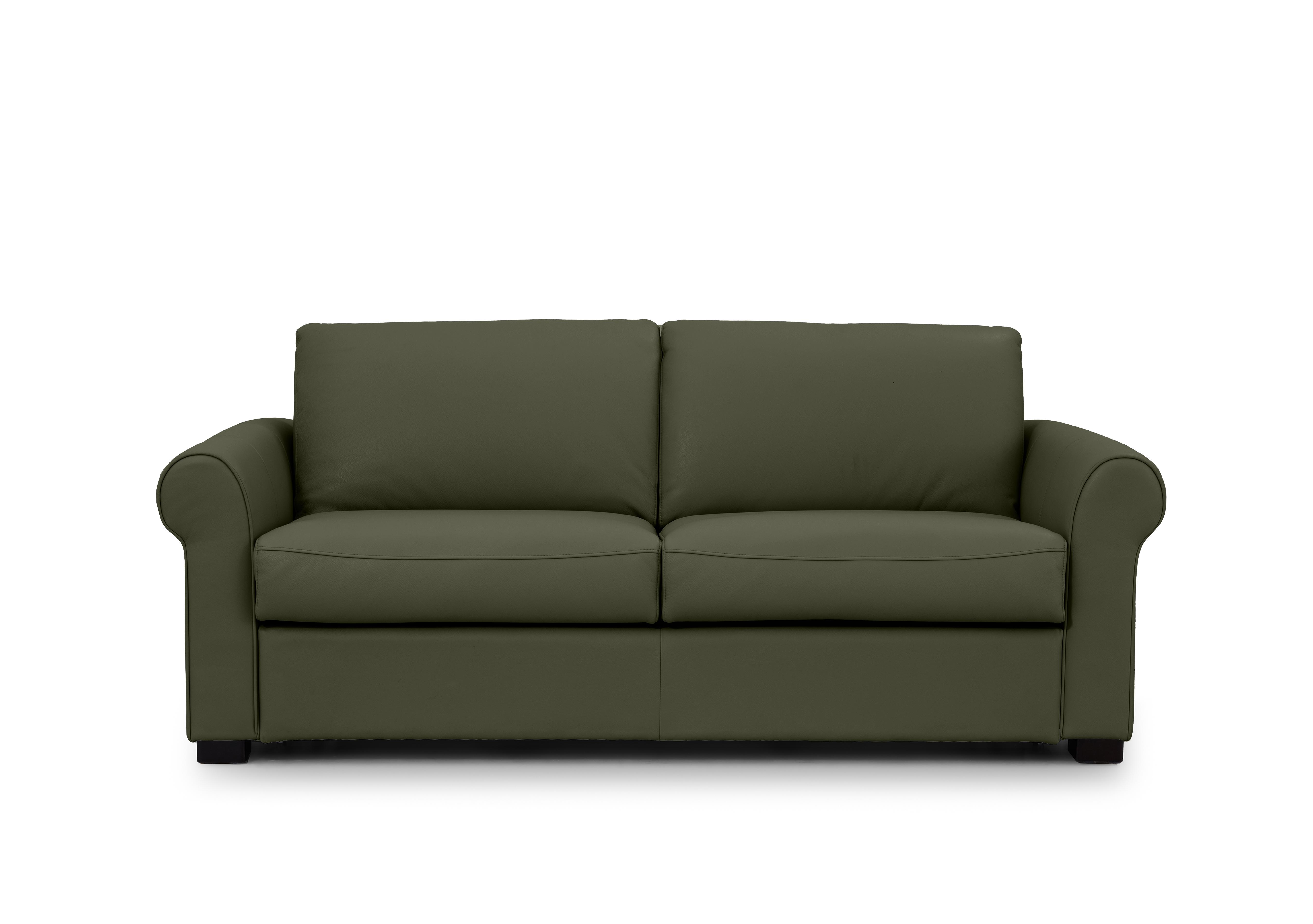 Jaxx Leather Sofa Bed with Scroll Arms in Cat-40/10 Oslo Pine on Furniture Village