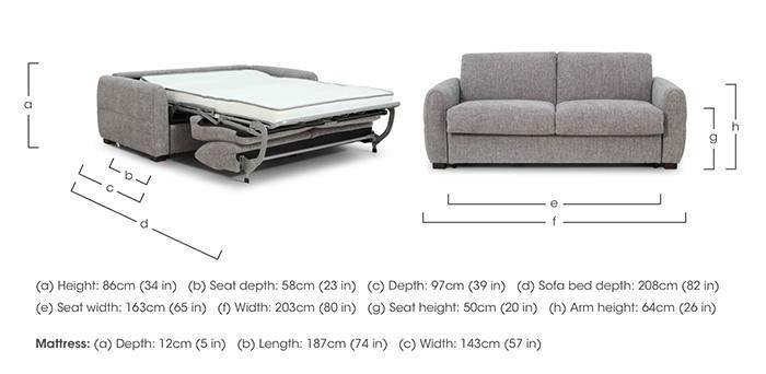Jaxx Fabric Sofa Bed with Arch Arms in  on Furniture Village