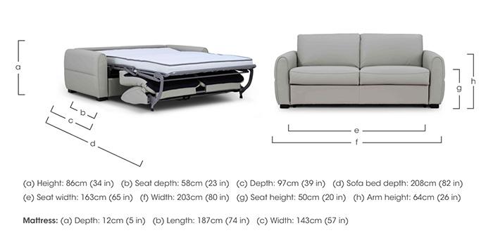 Jaxx Leather Sofa Bed with Arch Arms in  on Furniture Village