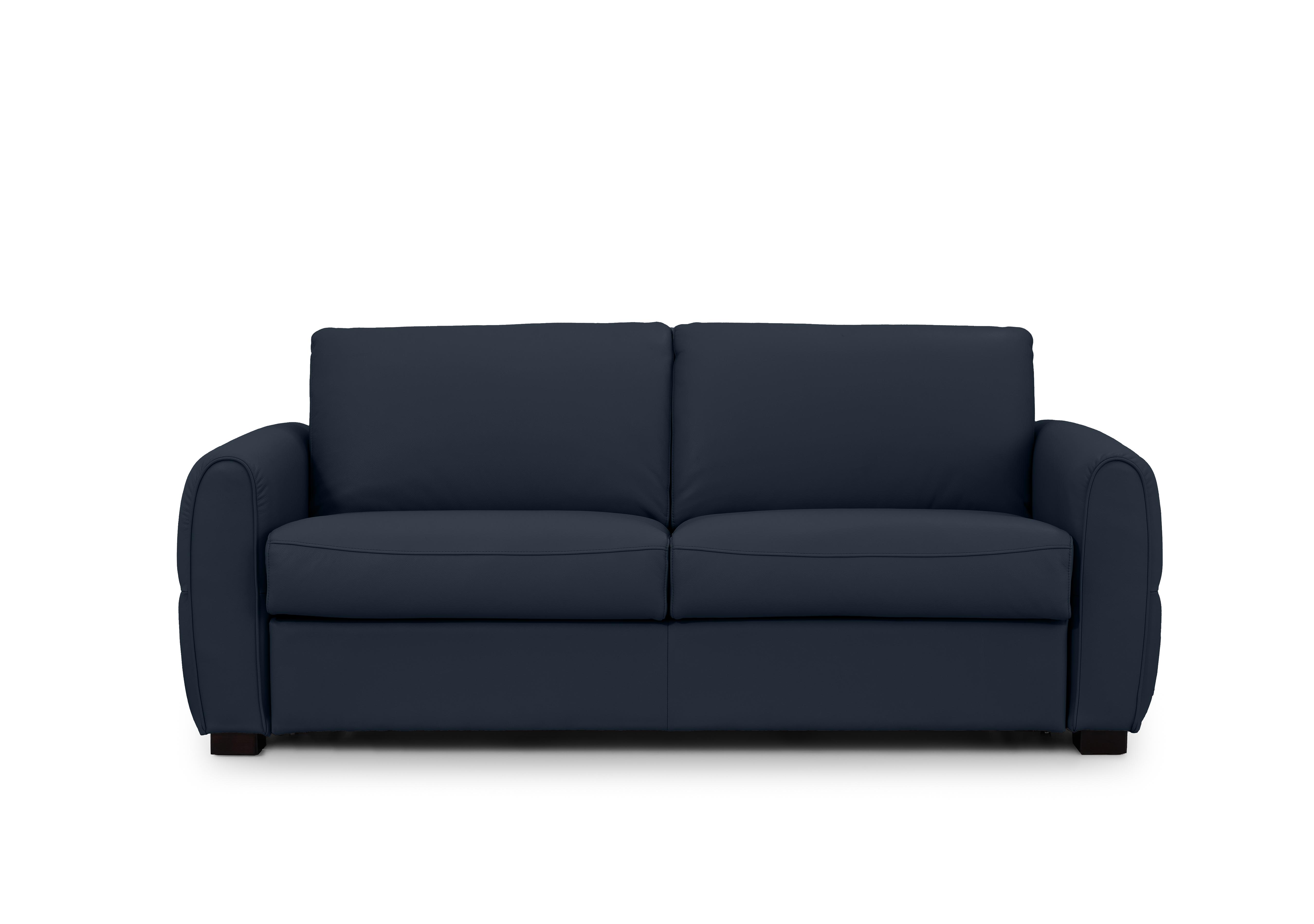 Jaxx Leather Sofa Bed with Arch Arms in Cat-40/09 Peacock on Furniture Village