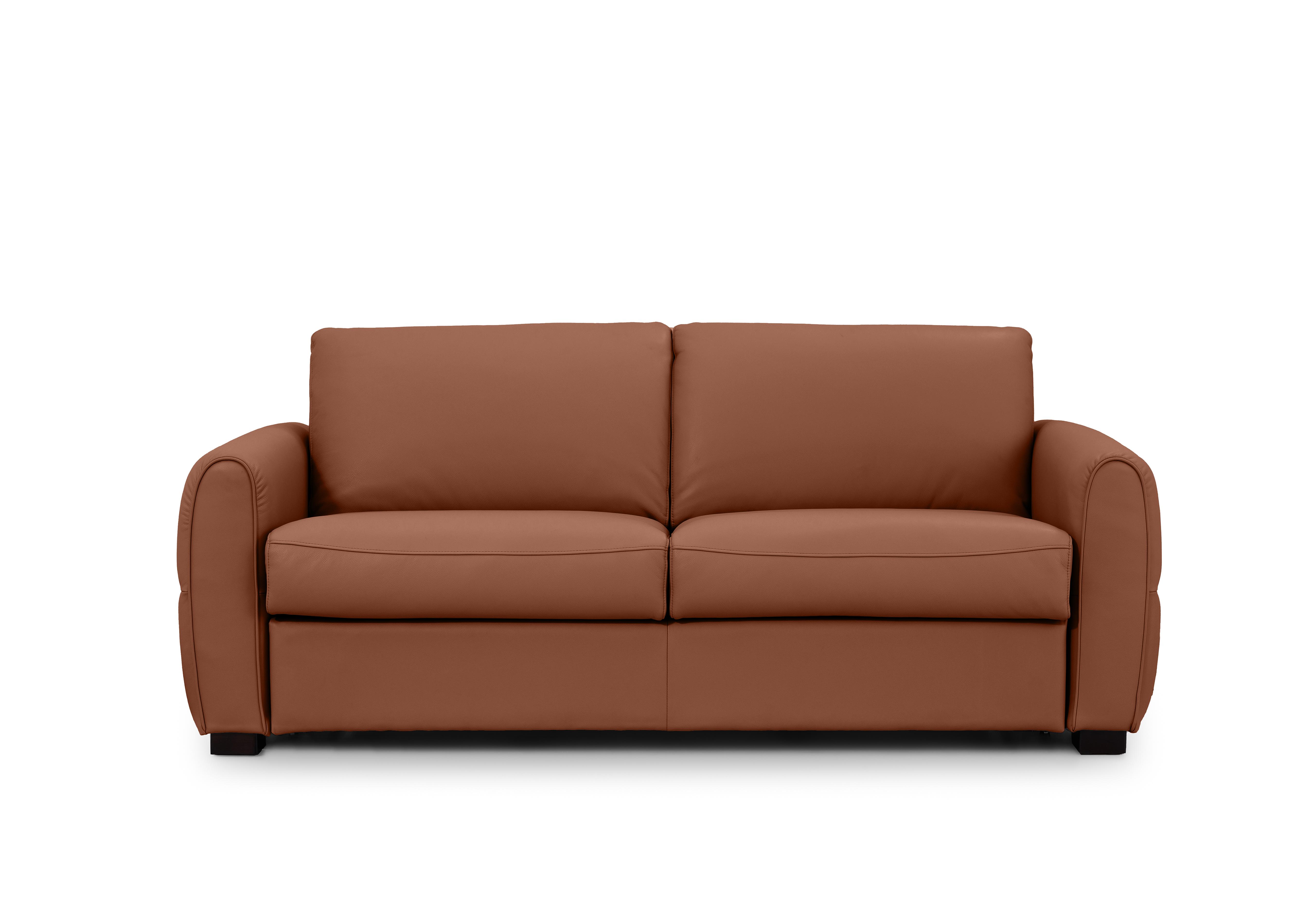 Jaxx Leather Sofa Bed with Arch Arms in Cat-60/07 Butterscotch on Furniture Village